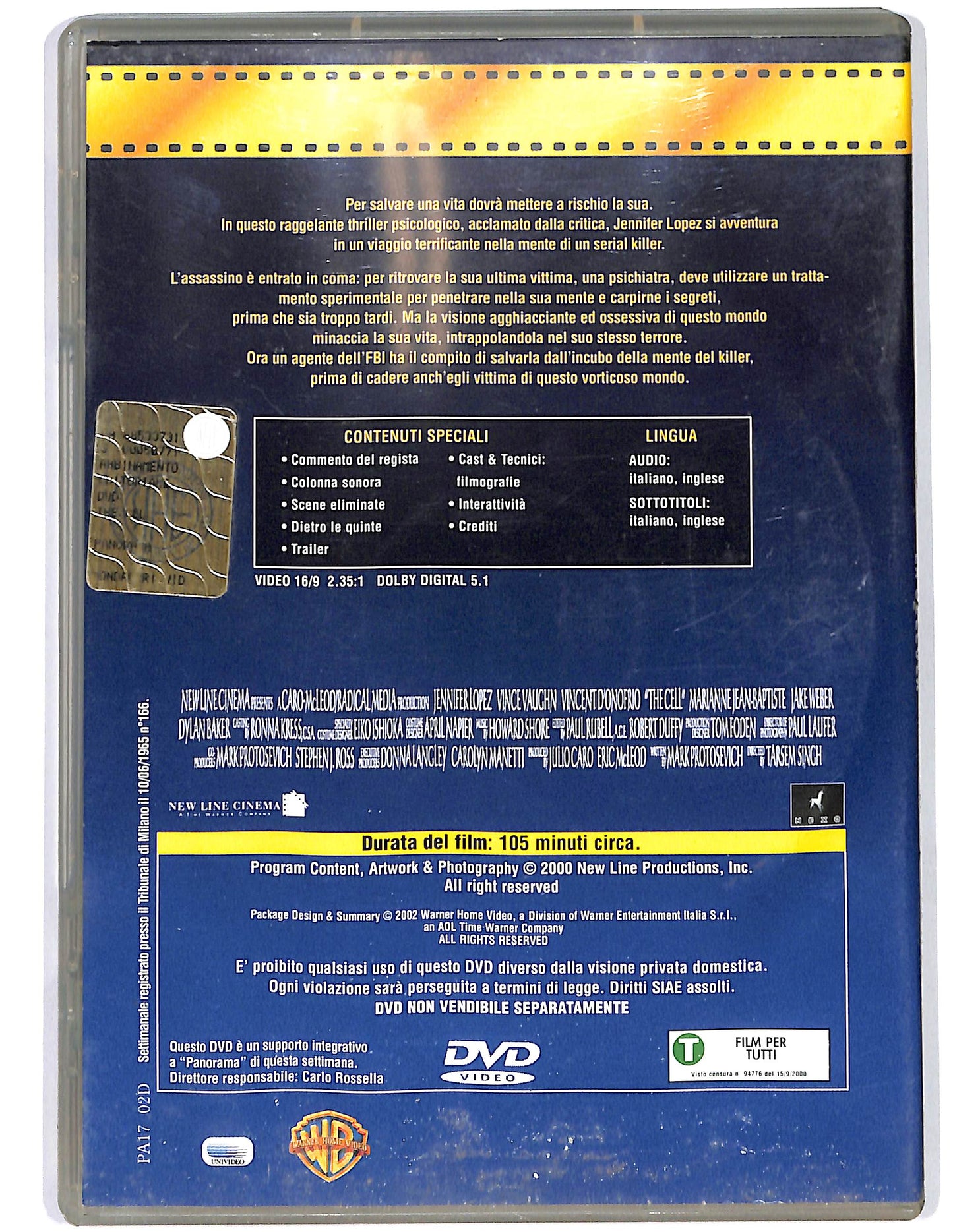 EBOND The Cell   La cellula DVD D668527