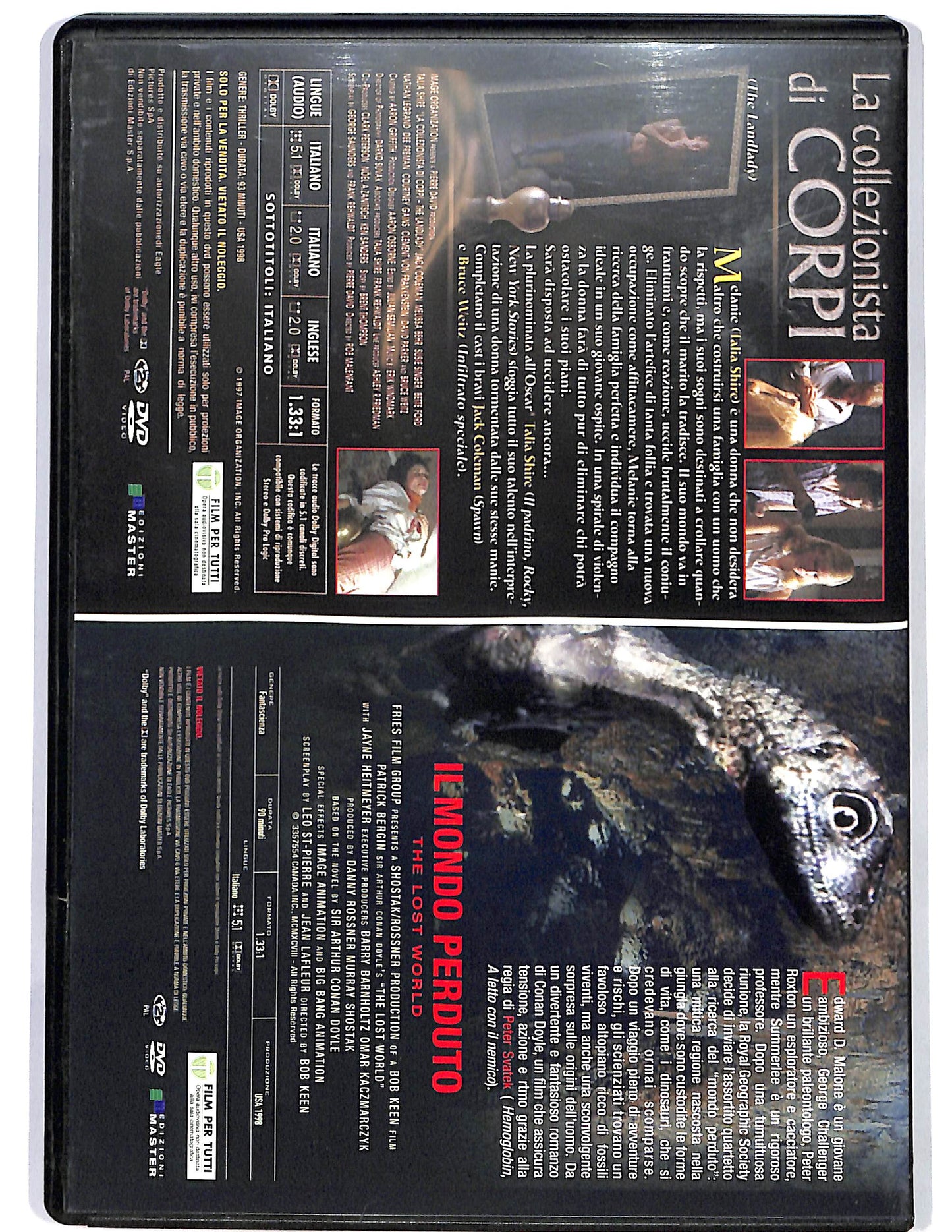 EBOND Il mondo perduto + La collezionista di corpi EDITORIALE DVD D668619