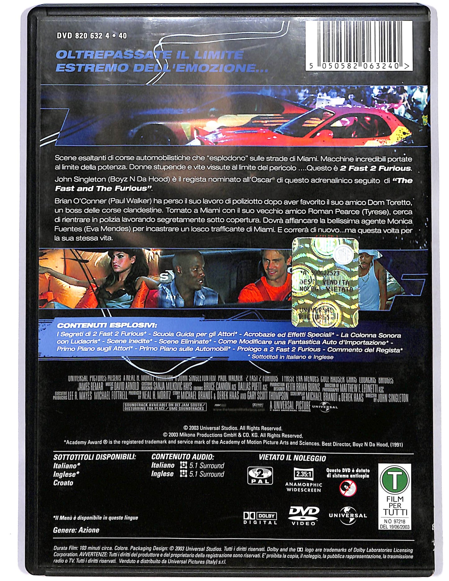 EBOND 2 Fast 2 Furious   DVD D668803