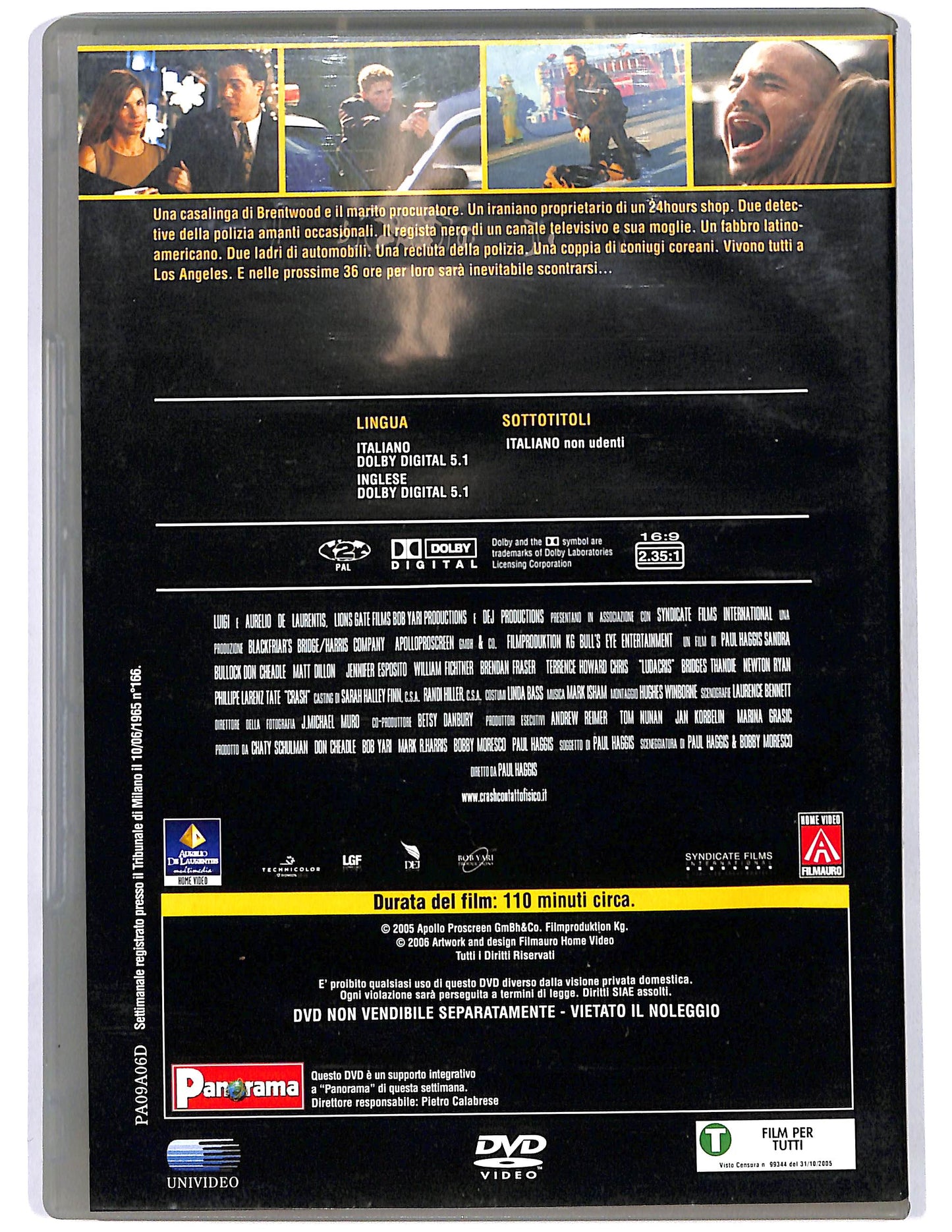 EBOND Crash Contatto fisico EDITORIALE DVD D669015