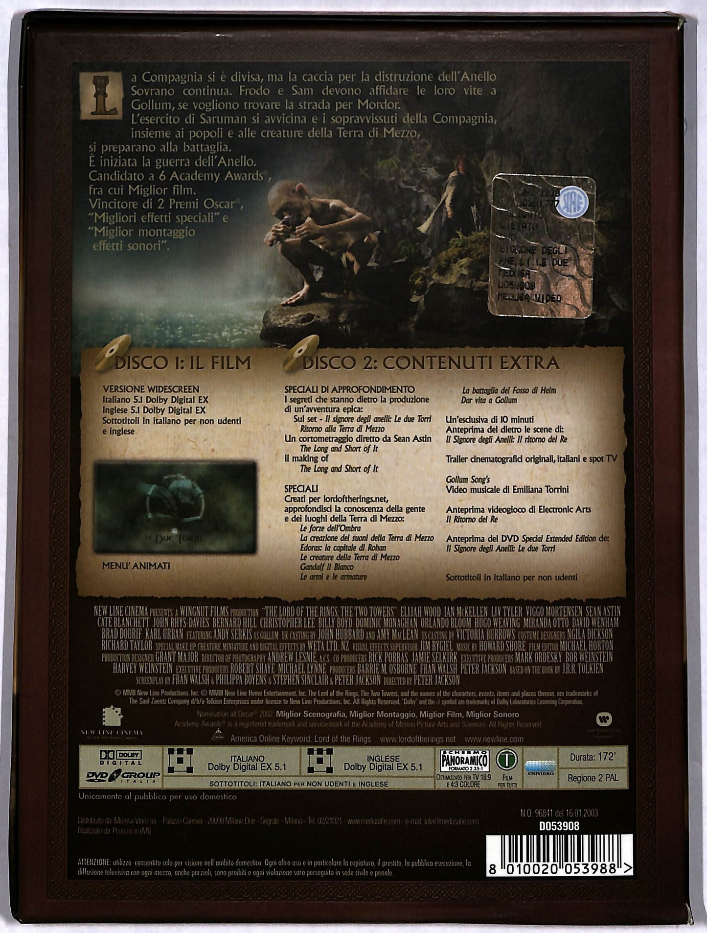 EBOND Il Signore degli Anelli - Le due torri  DIGIPACK DVD D669554