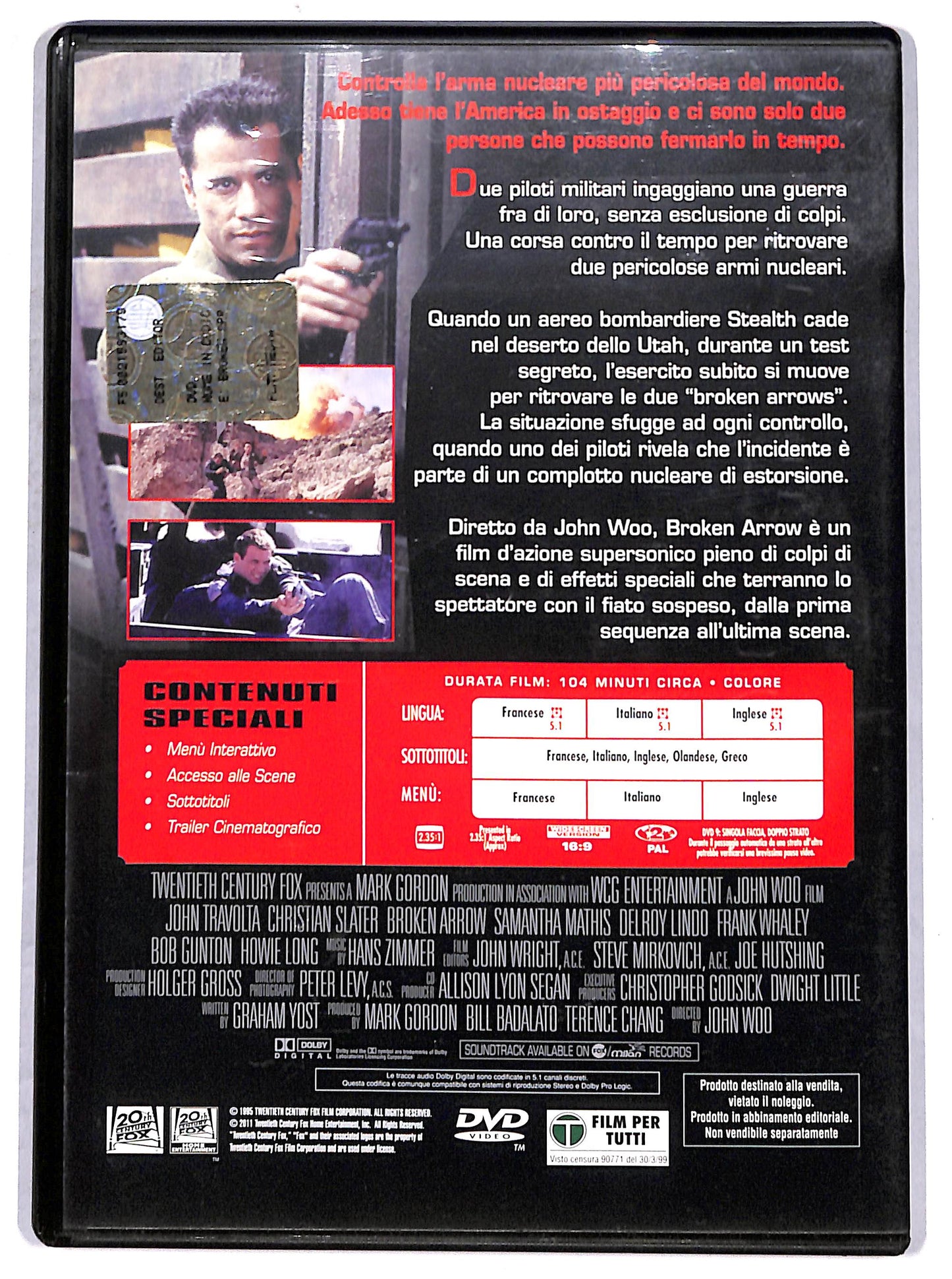 EBOND Nome in codice: Broken Arrow  EDITORIALE DVD D669726