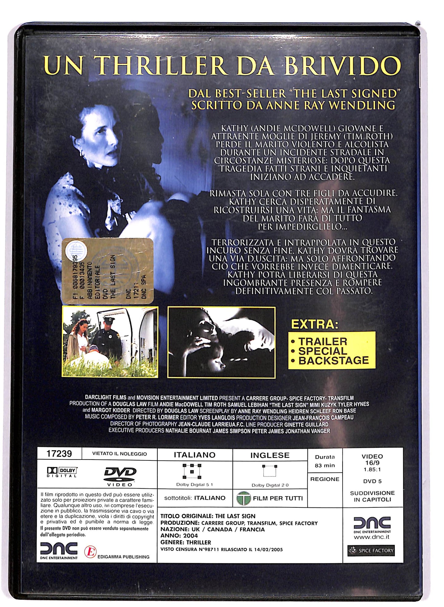 EBOND The Last Sign EDITORIALE DVD D670240