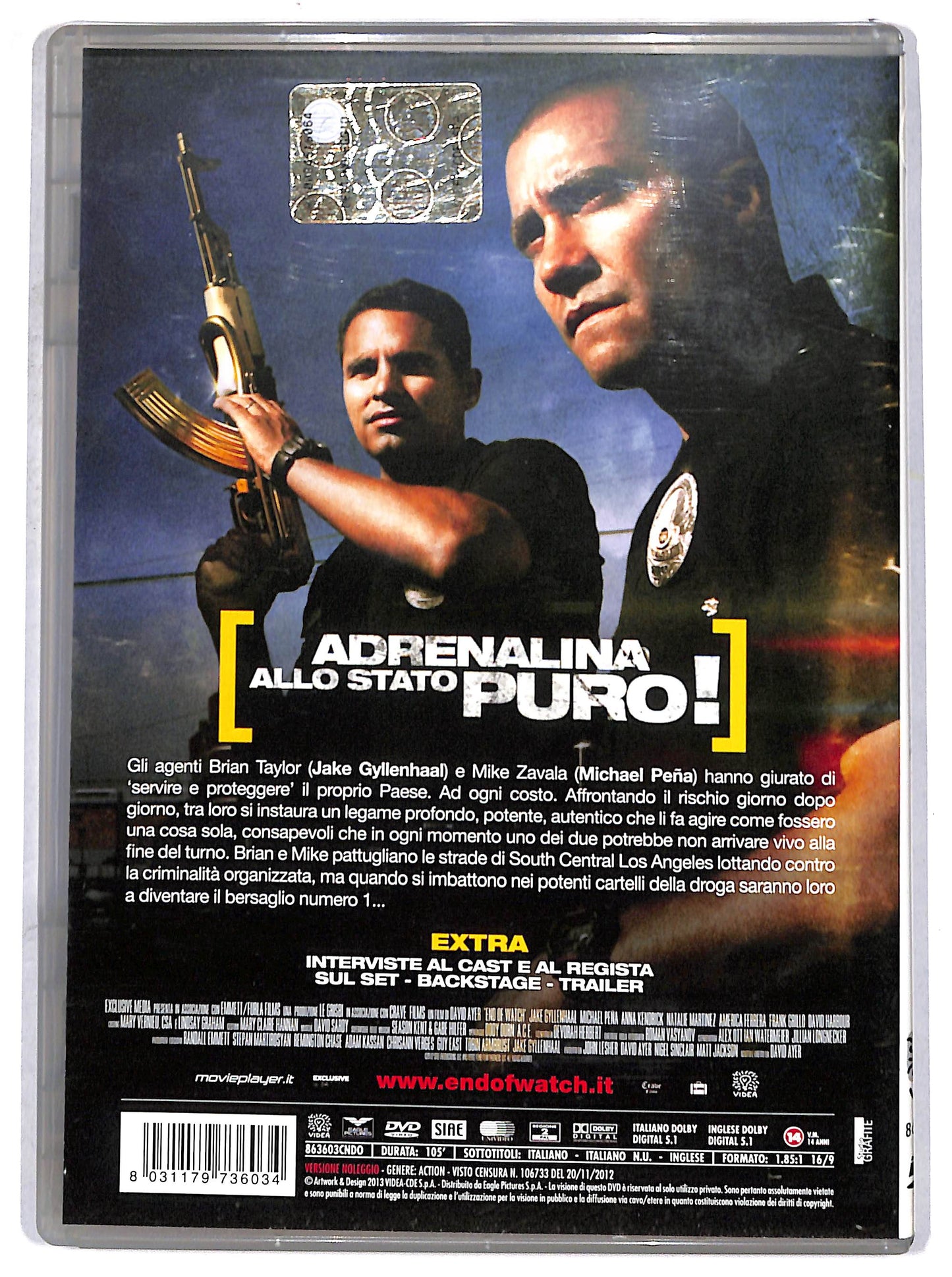 EBOND End of Watch - Tolleranza zero  NOLEGGIO DVD D670307