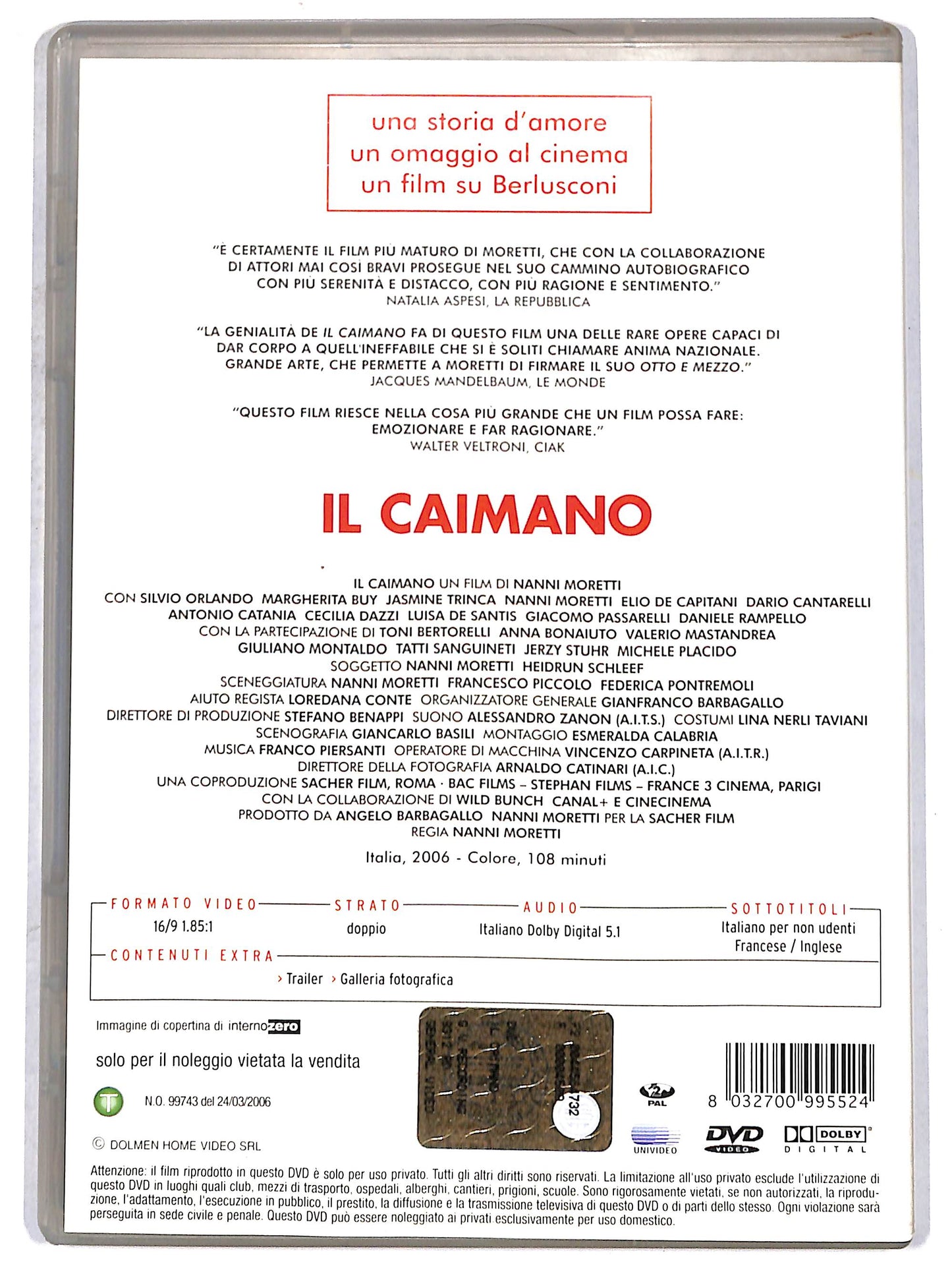 EBOND il caimano Noleggio DVD D670325