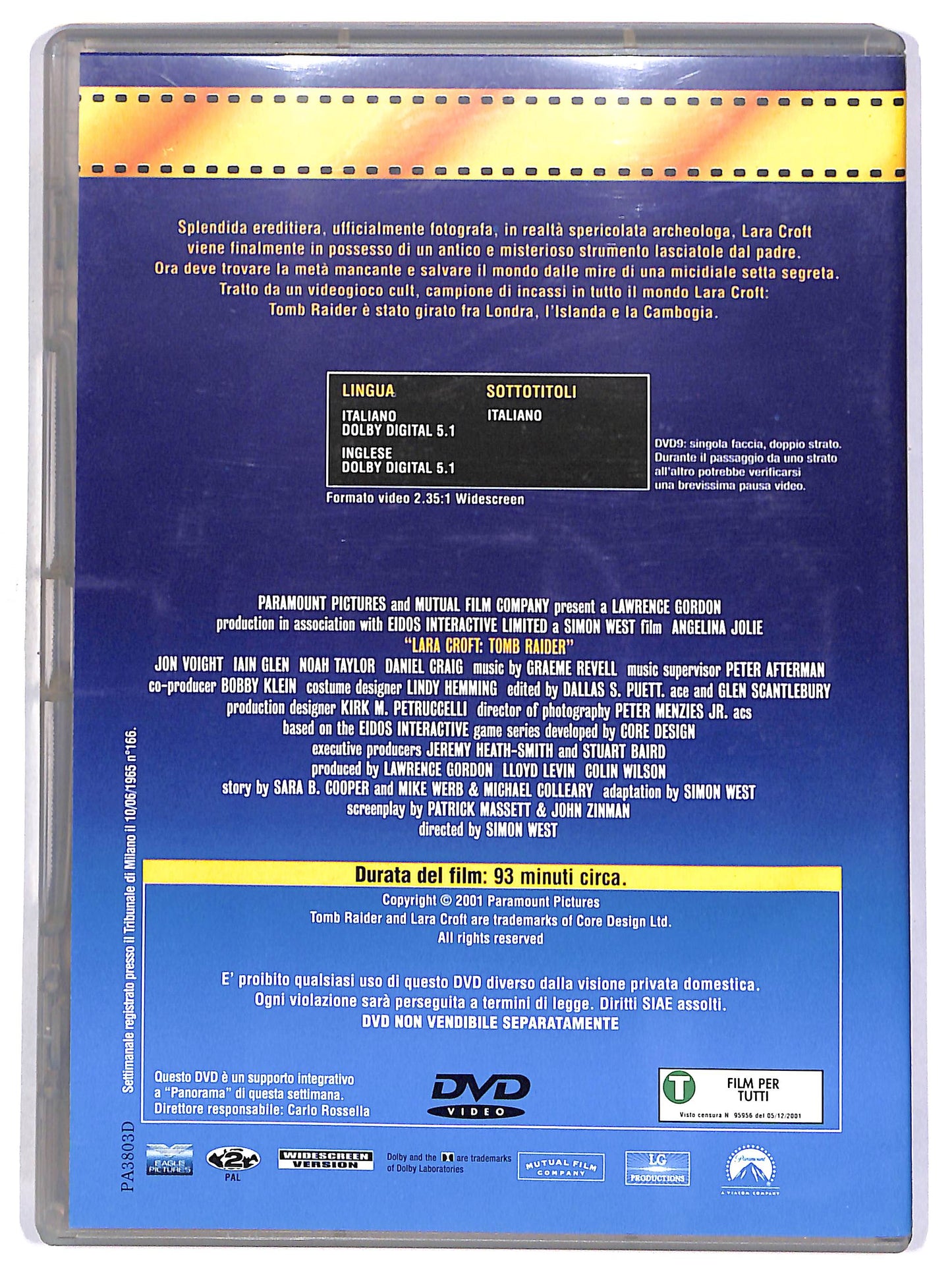 EBOND Lara Croft: Tomb Raider EDITORIALE DVD D670808