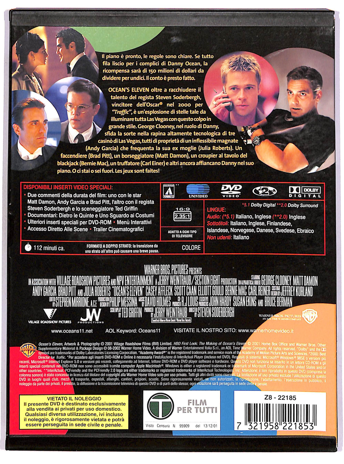 EBOND Ocean's Eleven - Fate il vostro gioco SNAPPER DVD D671619