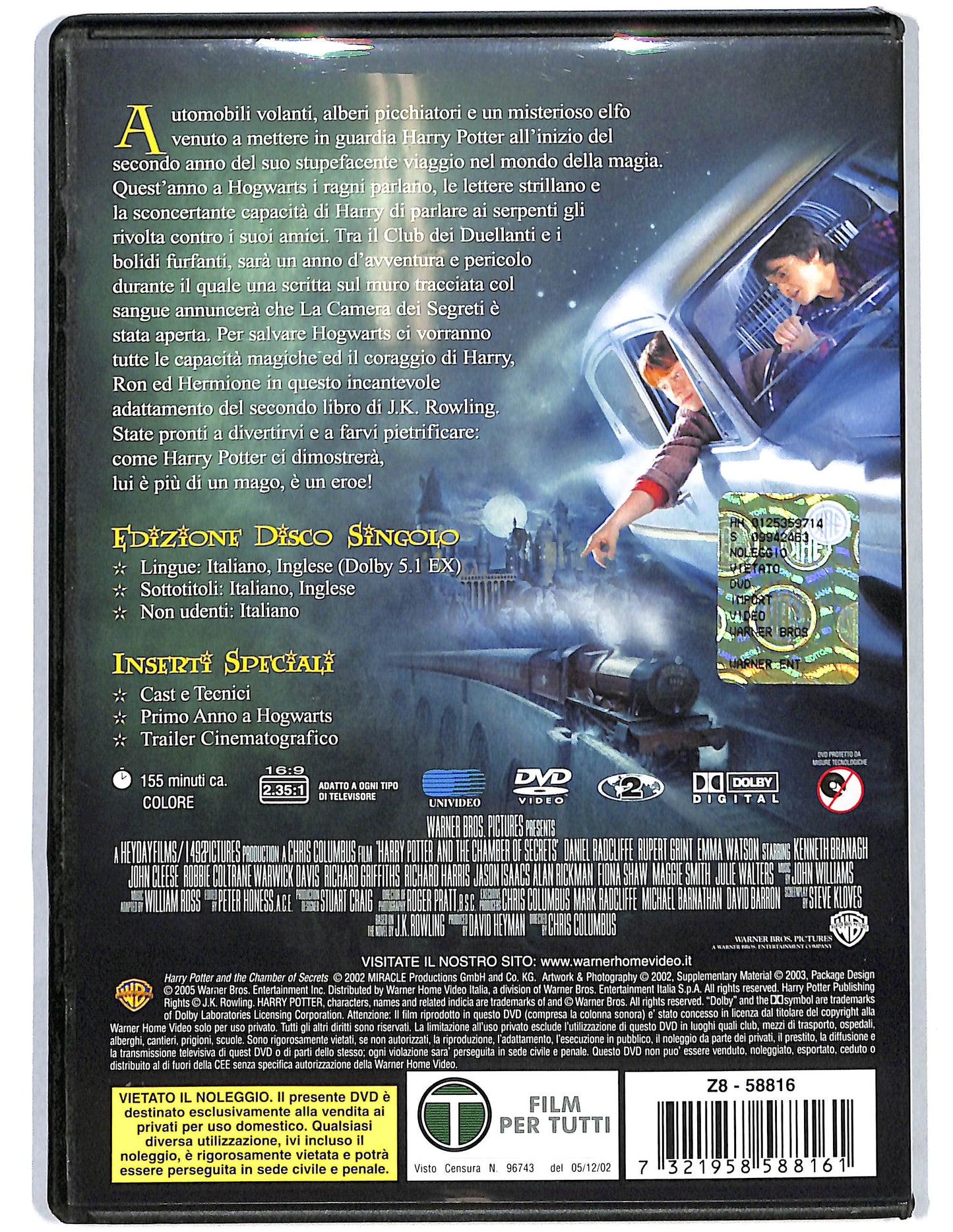 EBOND Harry Potter e la camera dei segreti  DVD D672117