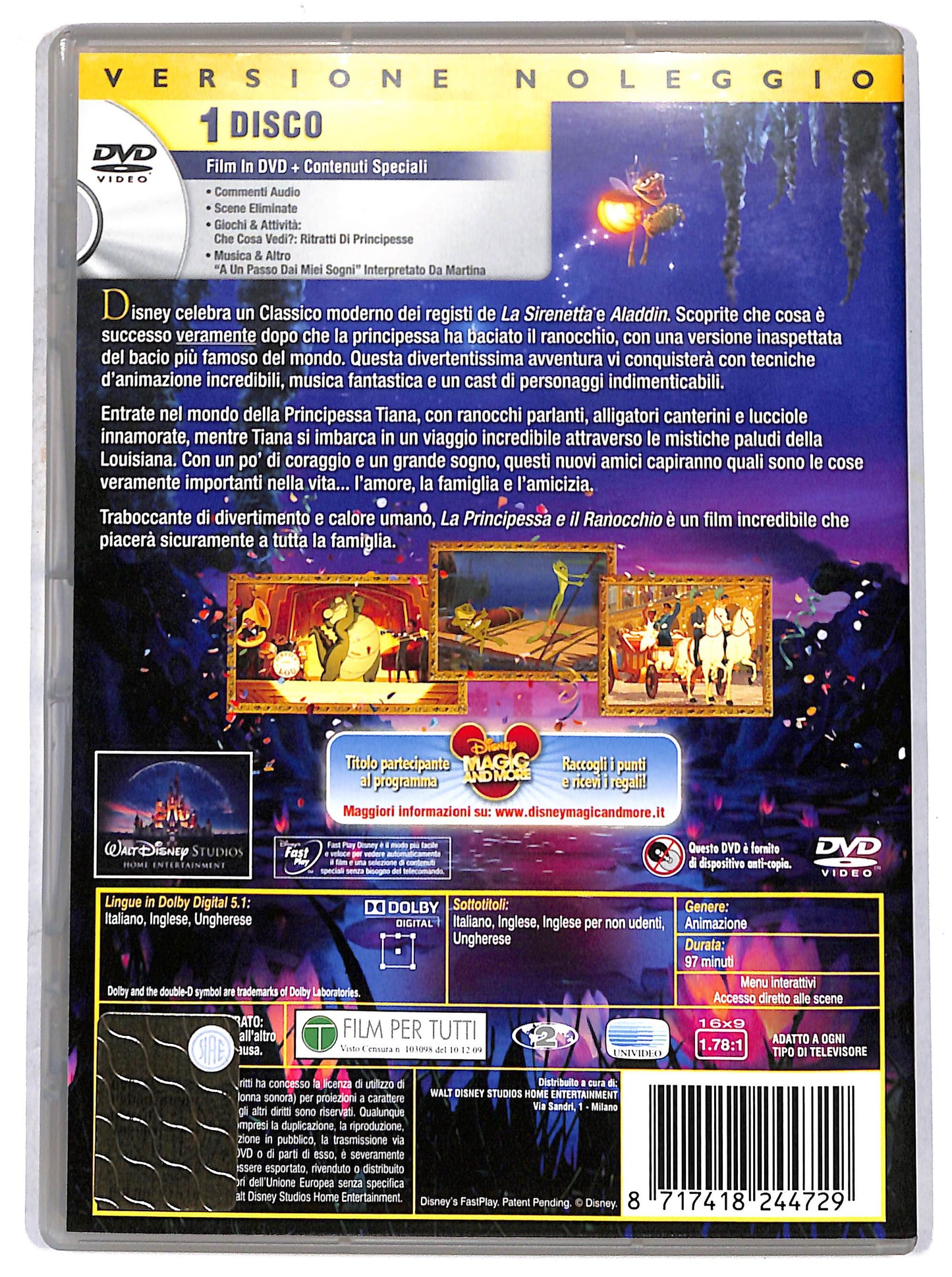 EBOND la principessa e il ranocchio  NOLEGGIO DVD D672325