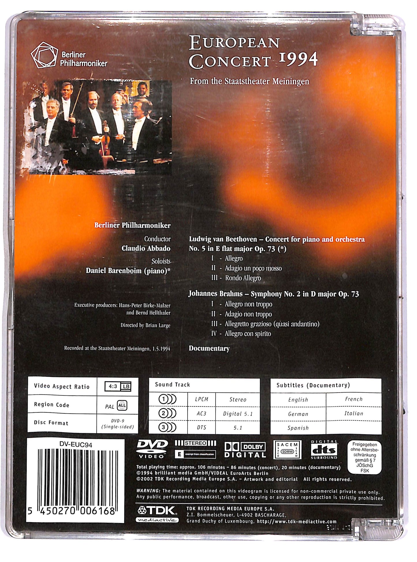 EBOND European Concert 1994 - From the Staatstheater Meiningen SJB DVD D672728