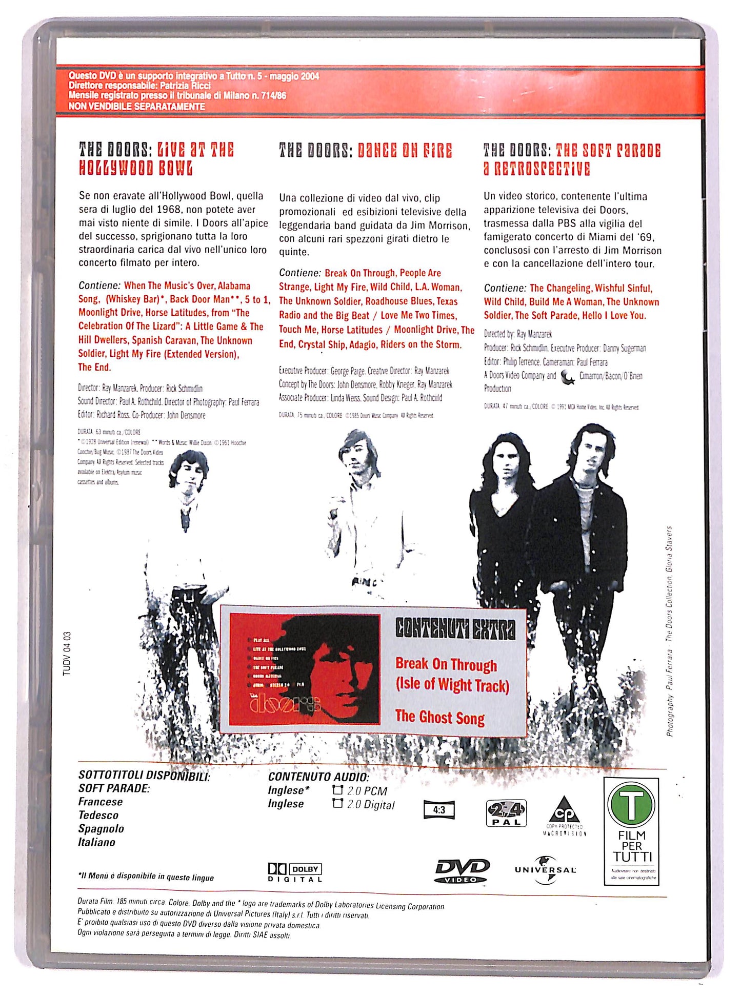 EBOND The Doors EDIZIONE SPECIALE EDITORIALE DVD D672760