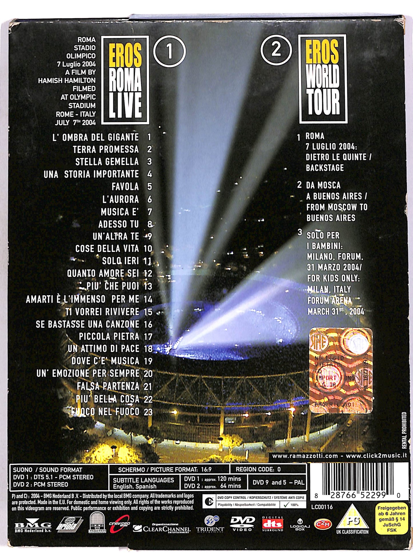EBOND Eros Roma Live (2 dischi) DIGIPACK DVD D672803