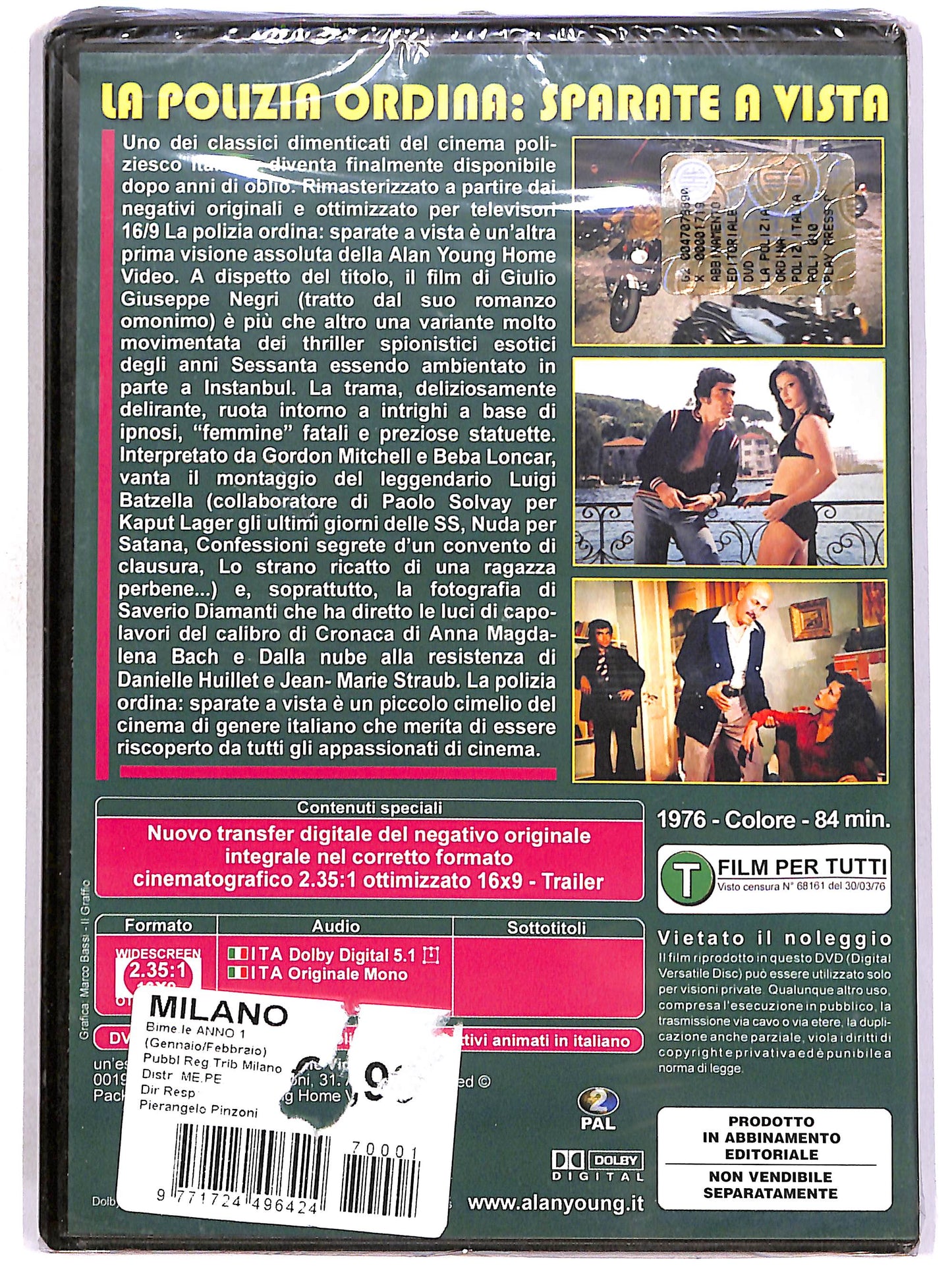 EBOND La polizia ordina: Sparate a vista EDITORIALE DVD D673031