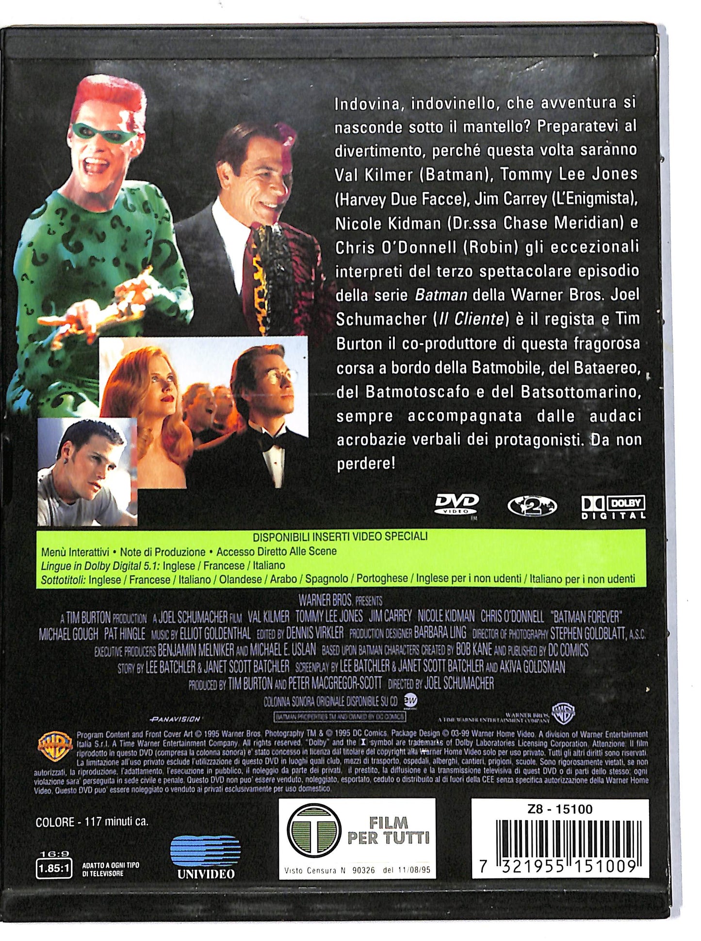 EBOND batman forever  SNAPPER DVD D673514