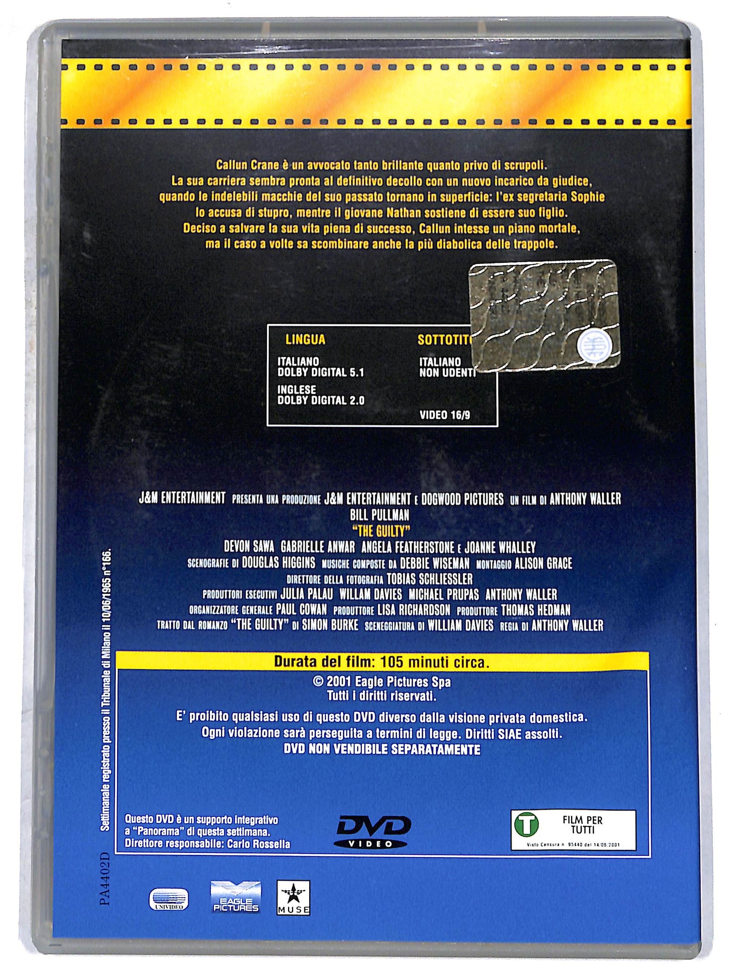 EBOND the guilty - il colpevole  EDITORIALE DVD D673527