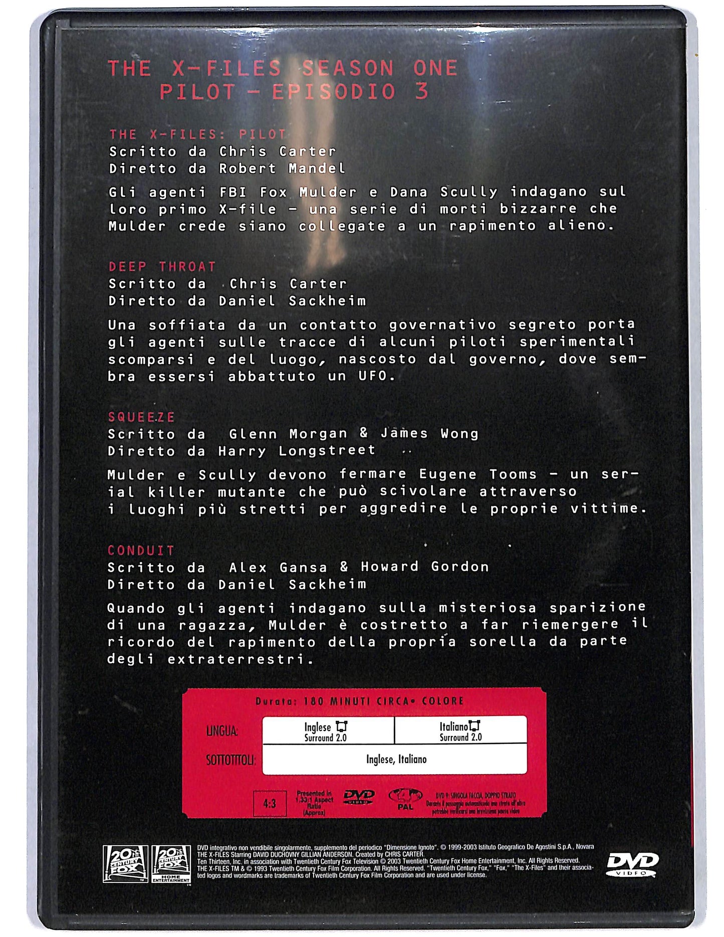 EBOND X-Files collection  St.1 Vol.21EDITORIALE  DVD D674138