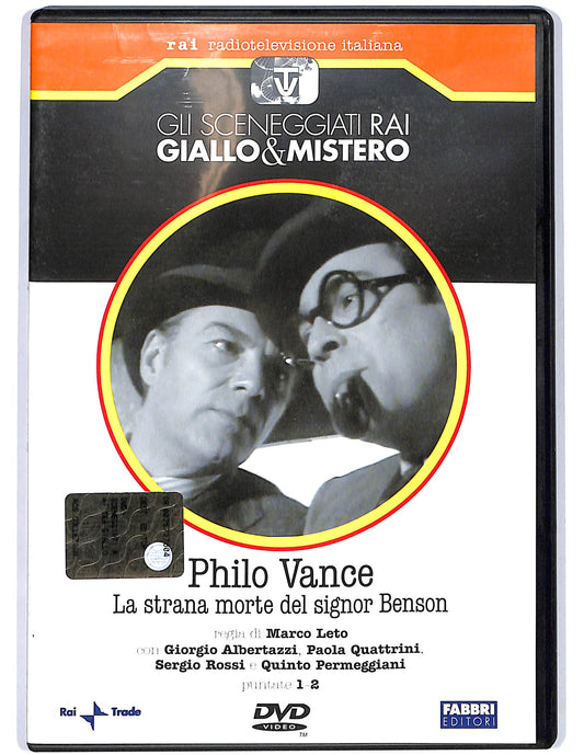 EBOND Sceneggiati Rai Philo Vance puntate 1 - 2 EDITORIALE DVD D674659