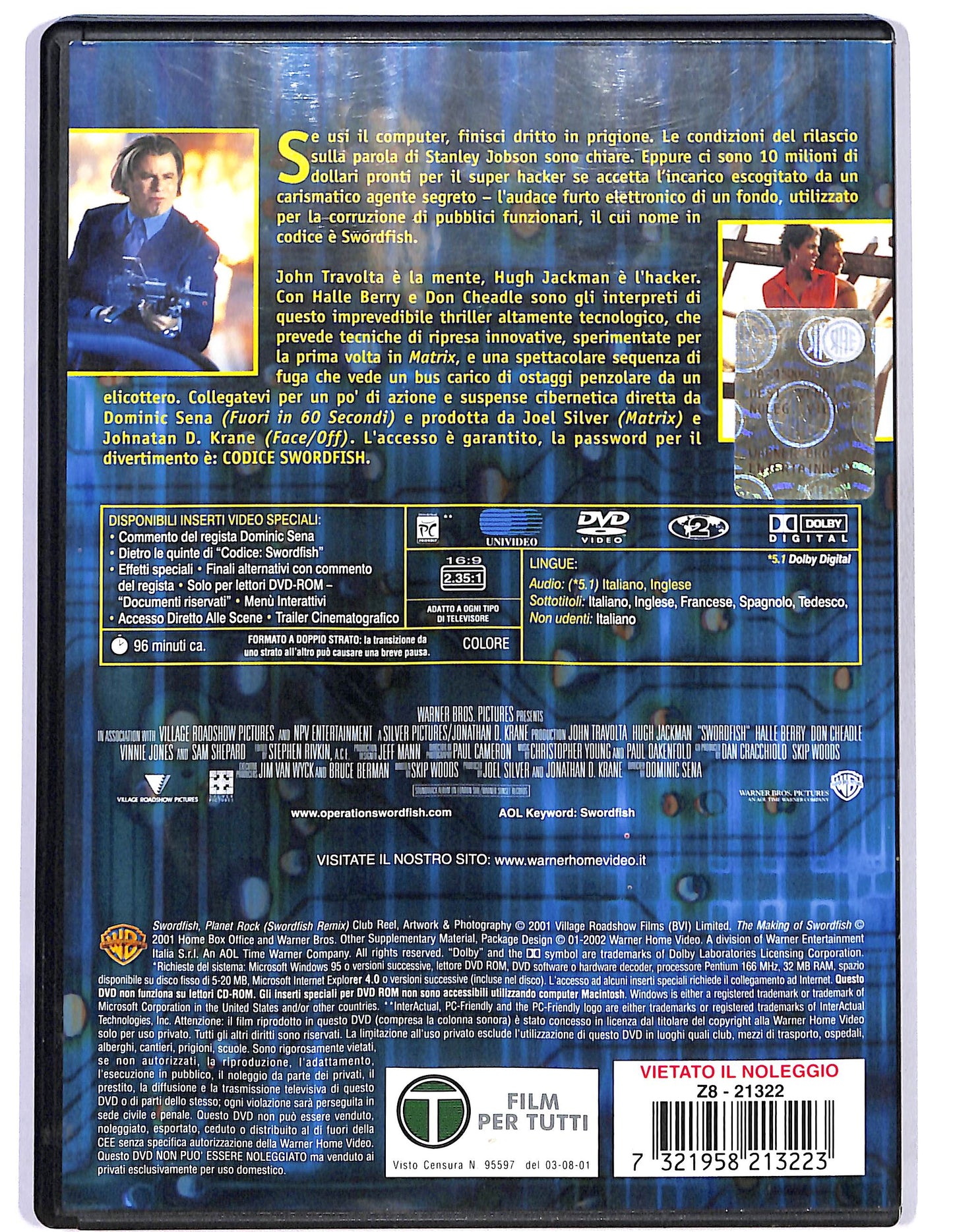 EBOND Codice swordfish  DVD D675002