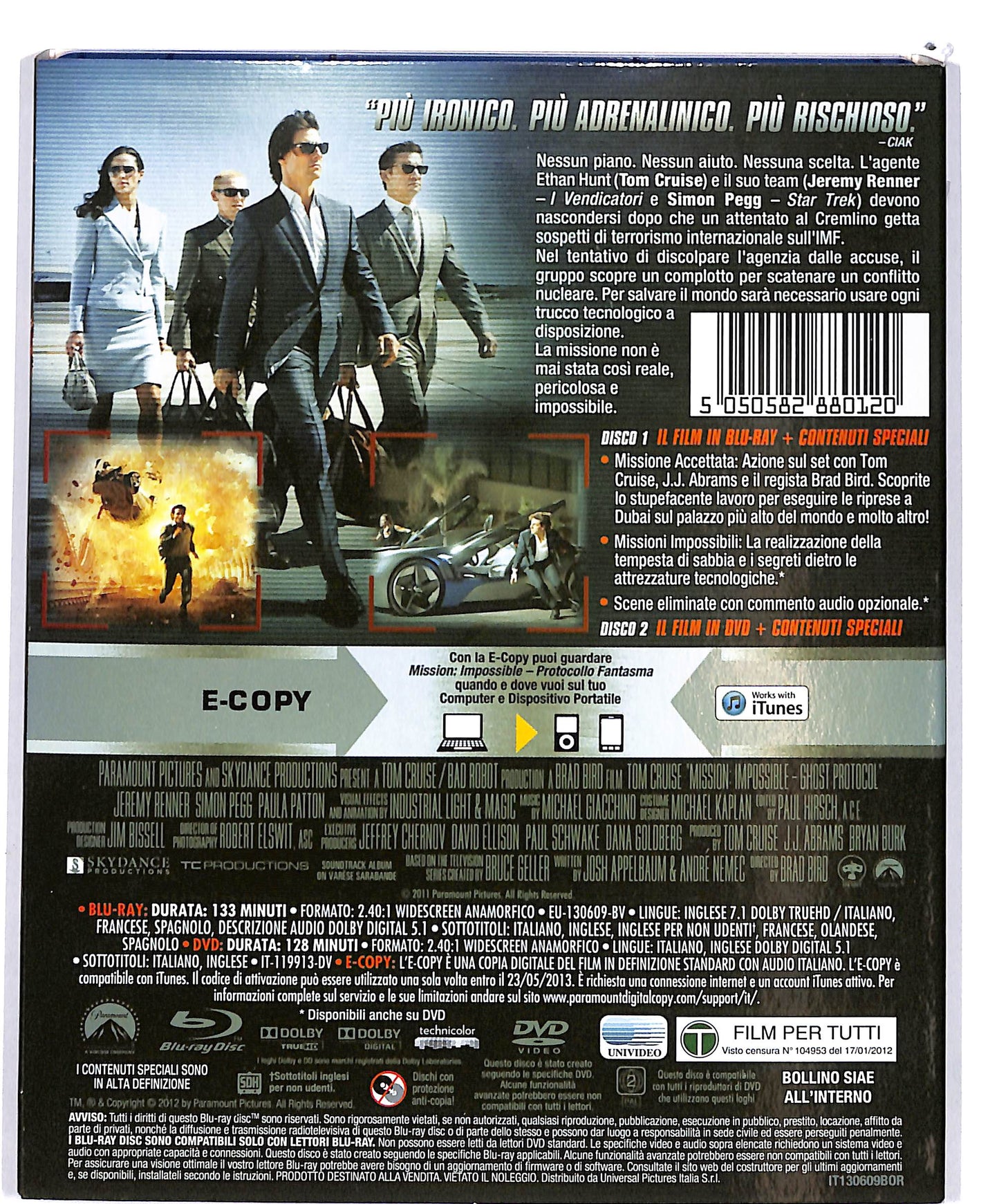 EBOND Mission Impossible  Protocollo fantasma DVD + E-COPY + BLURAY BLURAY BLURAY D675942