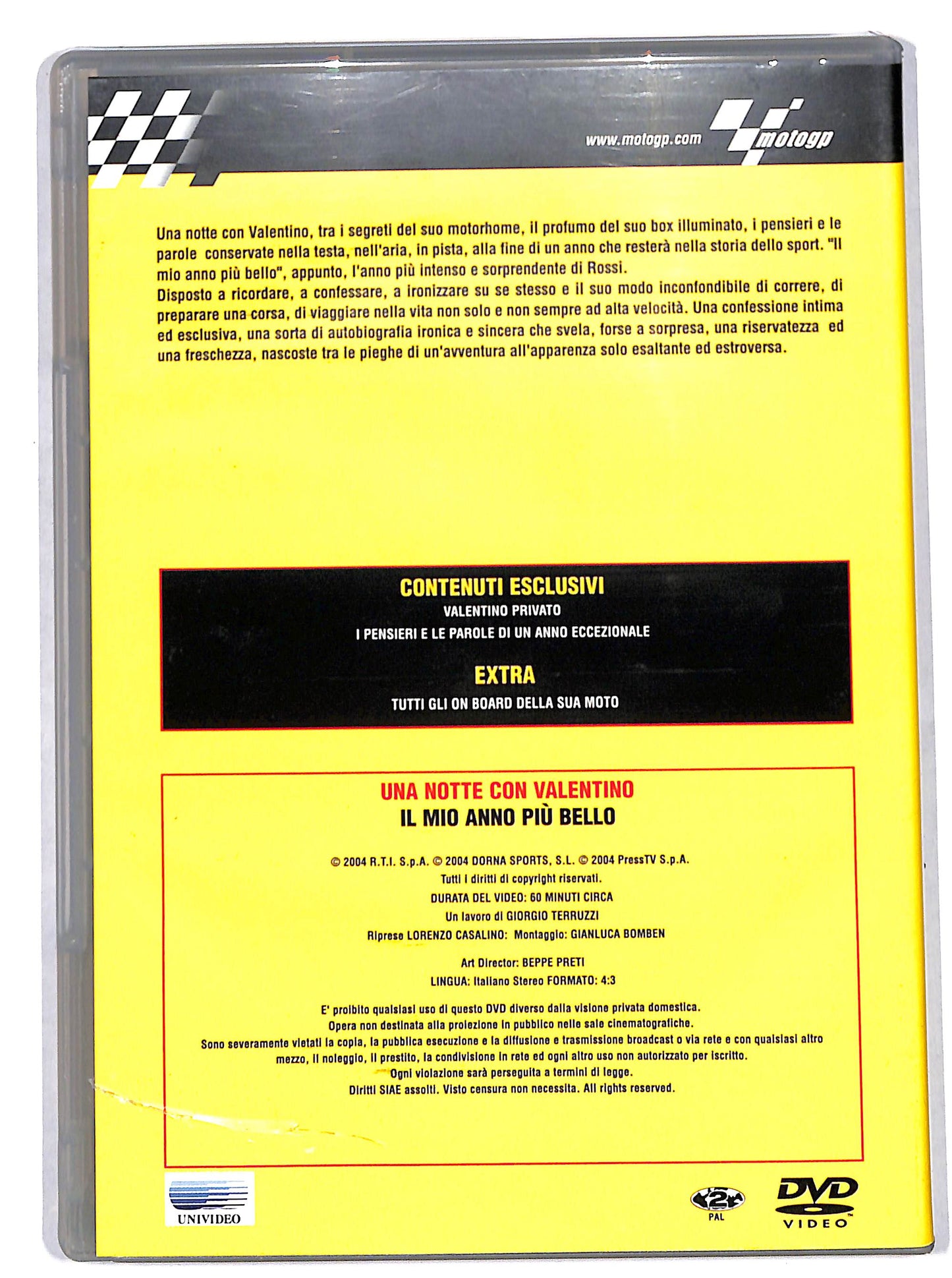 EBOND Una Notte Con Valentino Il Mio Anno Piu Bello  EDITORIALE DVD D676201
