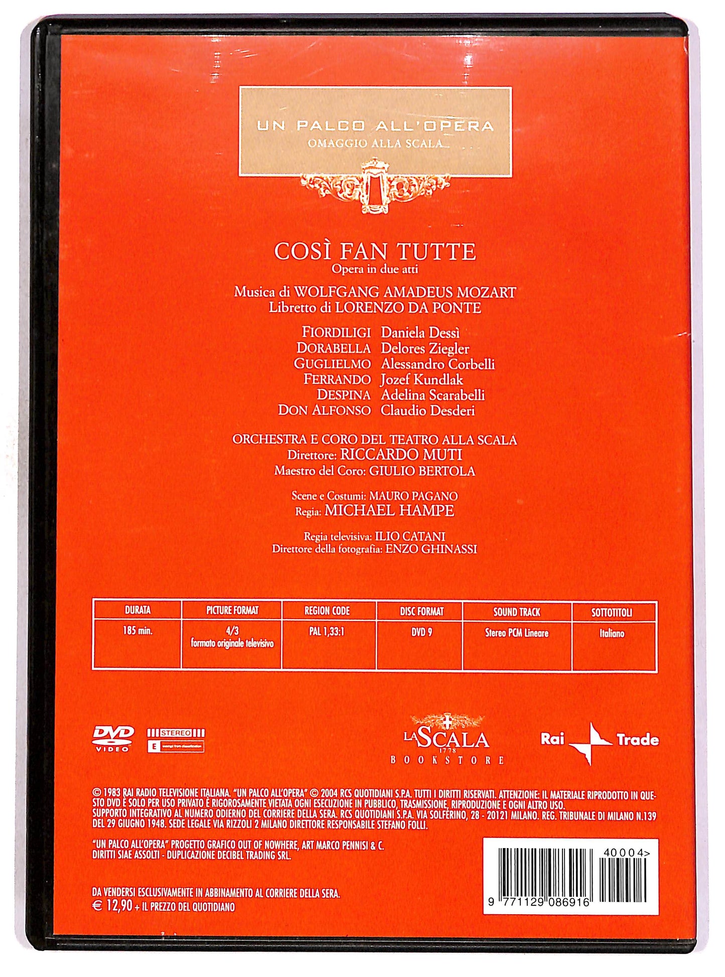 EBOND Un palco all'opera 4 - Cosi fan tutte - W.A. Mozart EDITORIALE DVD D677141