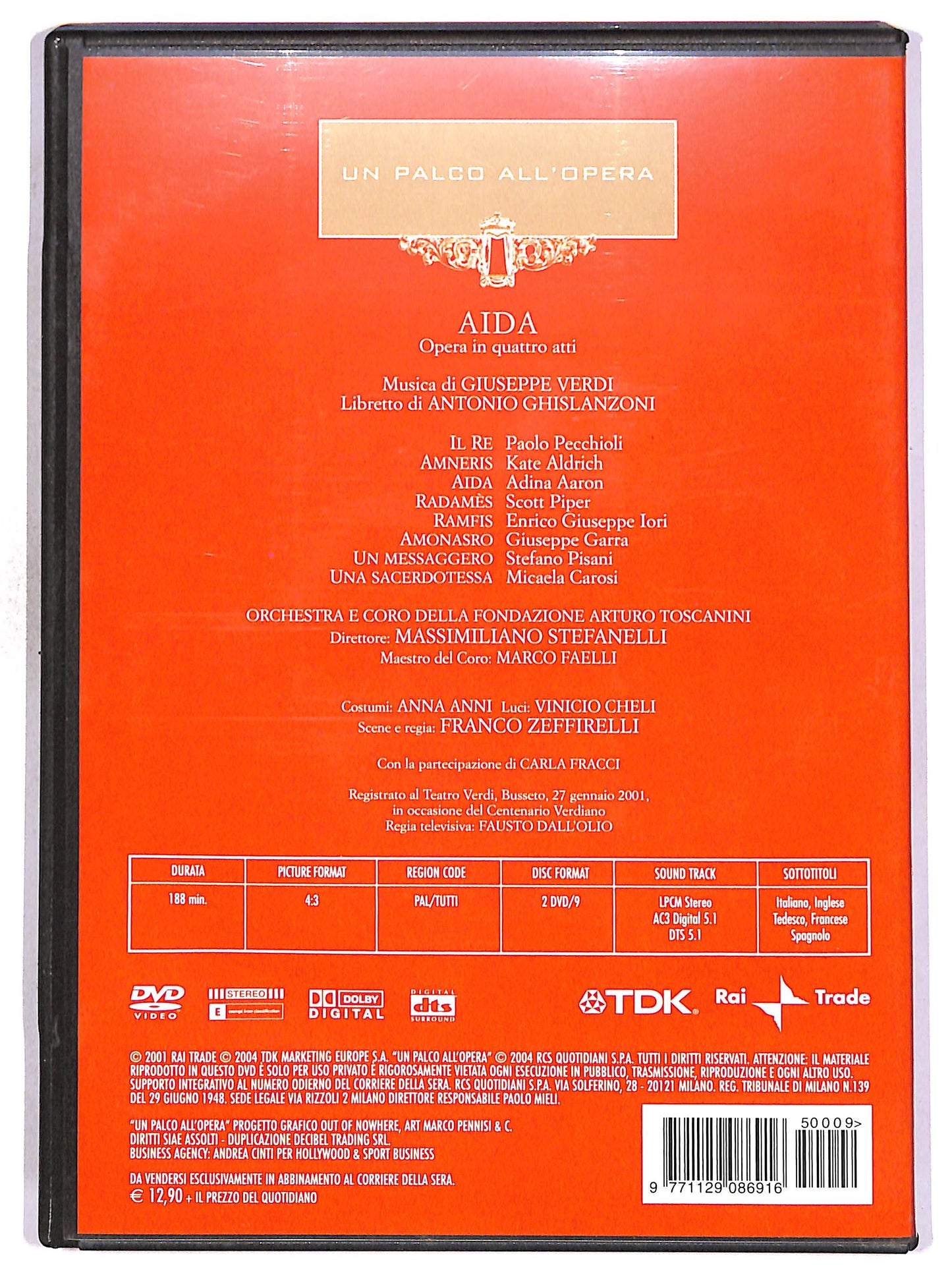 EBOND Un palco all'opera Vol.9 - Aida - Giuseppe Verdi EDITORIALE DVD D677207