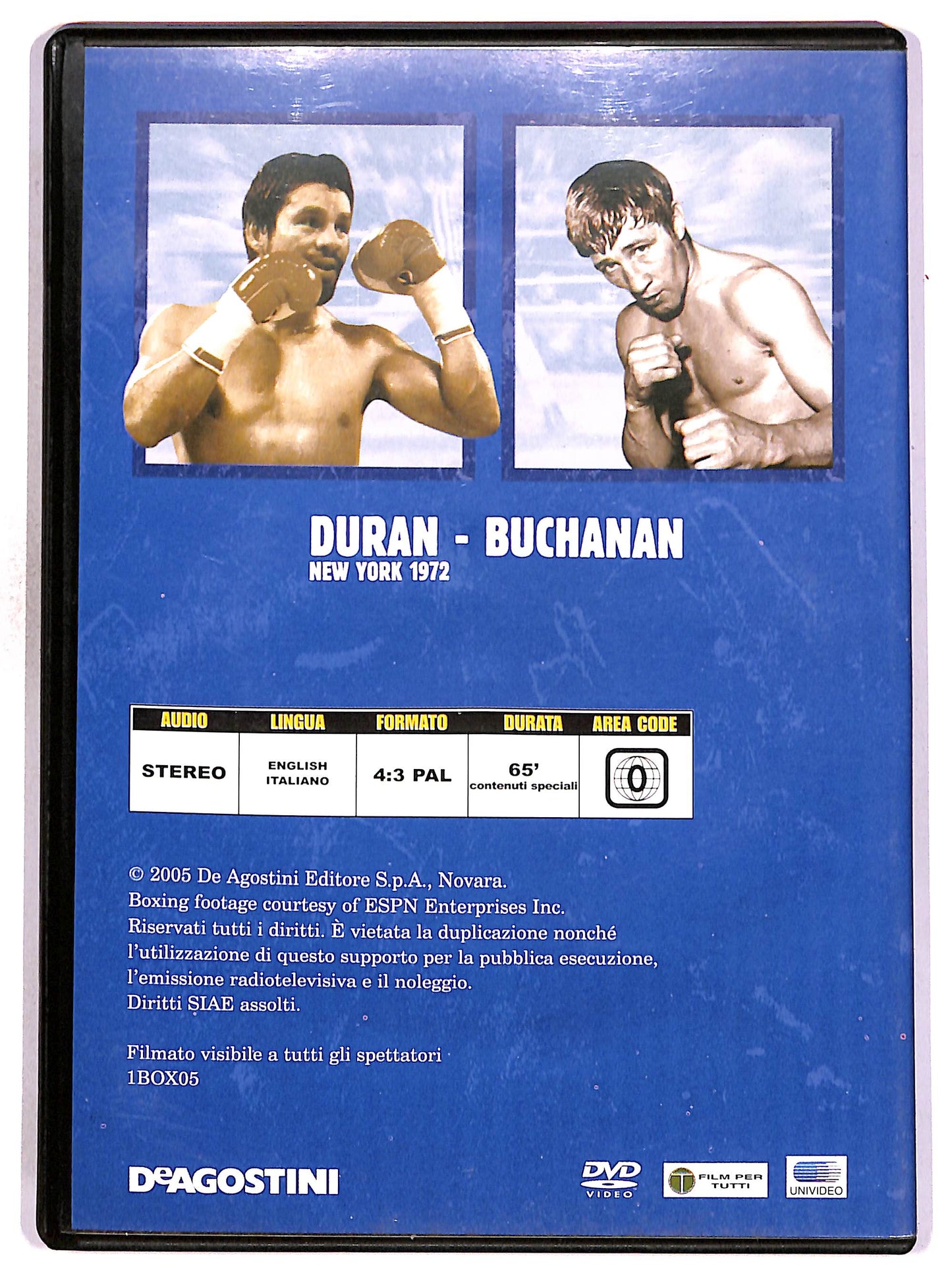 EBOND BOXE - Duran Vs Buchanan 1972 EDITORIALE DVD D677453
