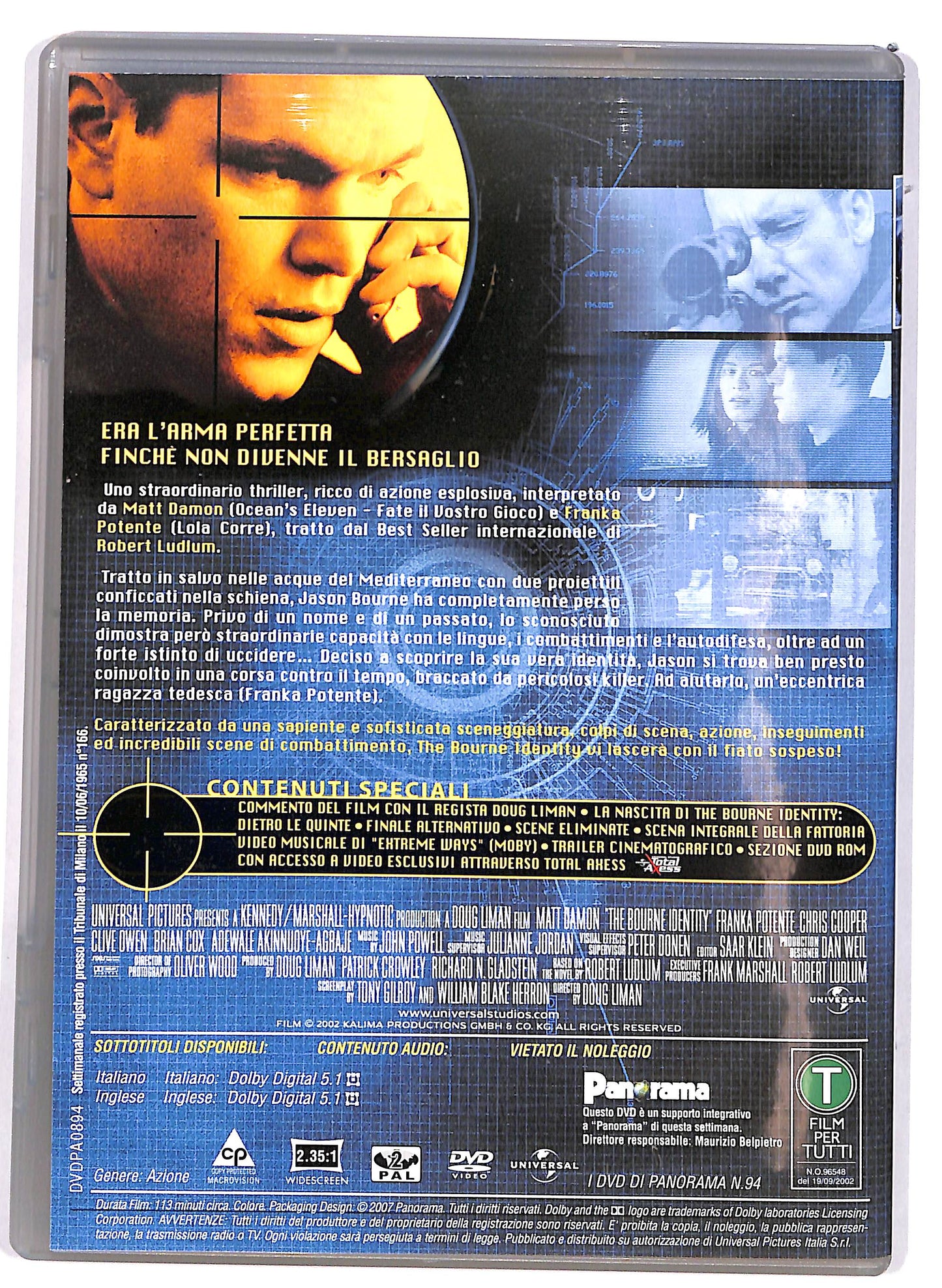 EBOND The Bourne Identity EDITORIALE DVD D677943