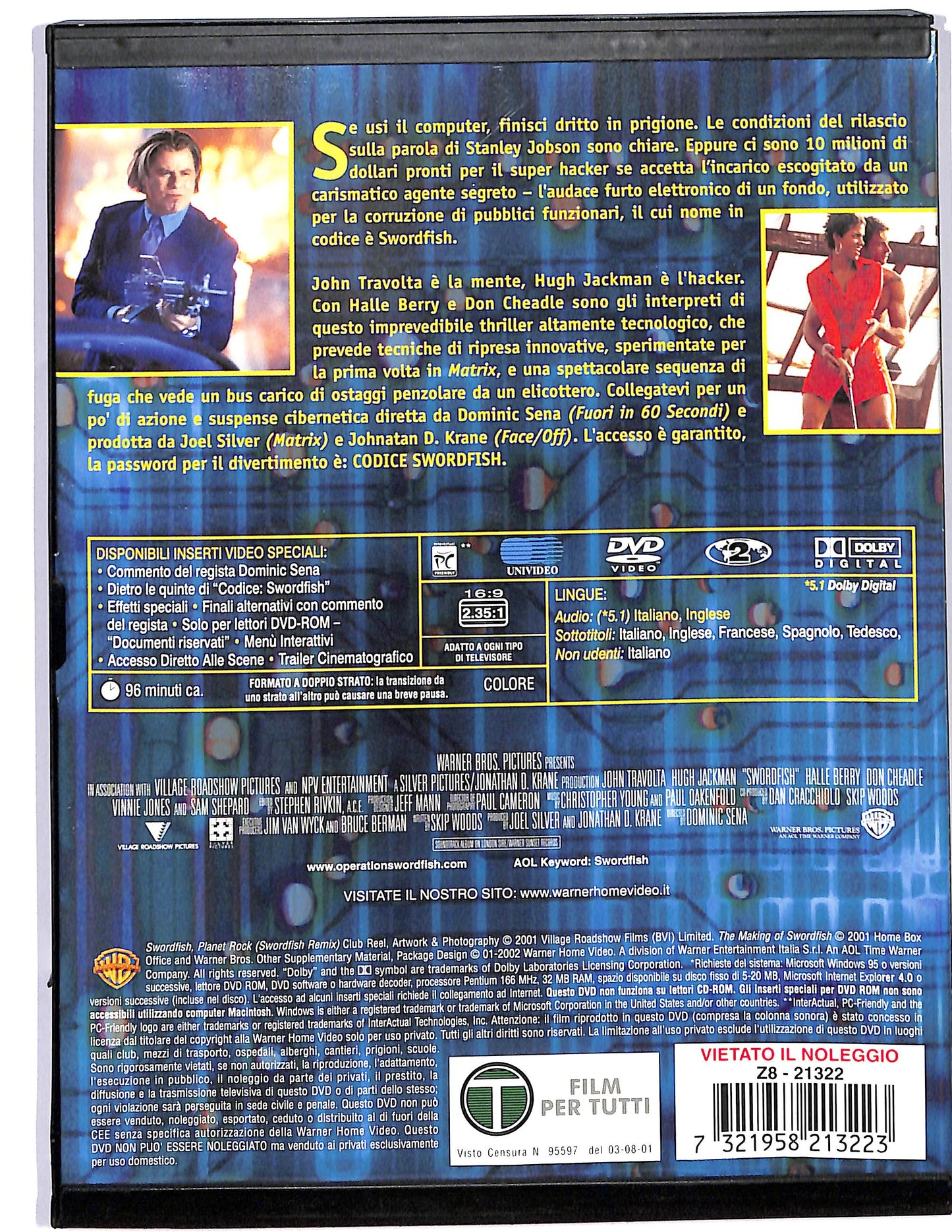 EBOND Codice swordfish  SNAPPER DVD D678519