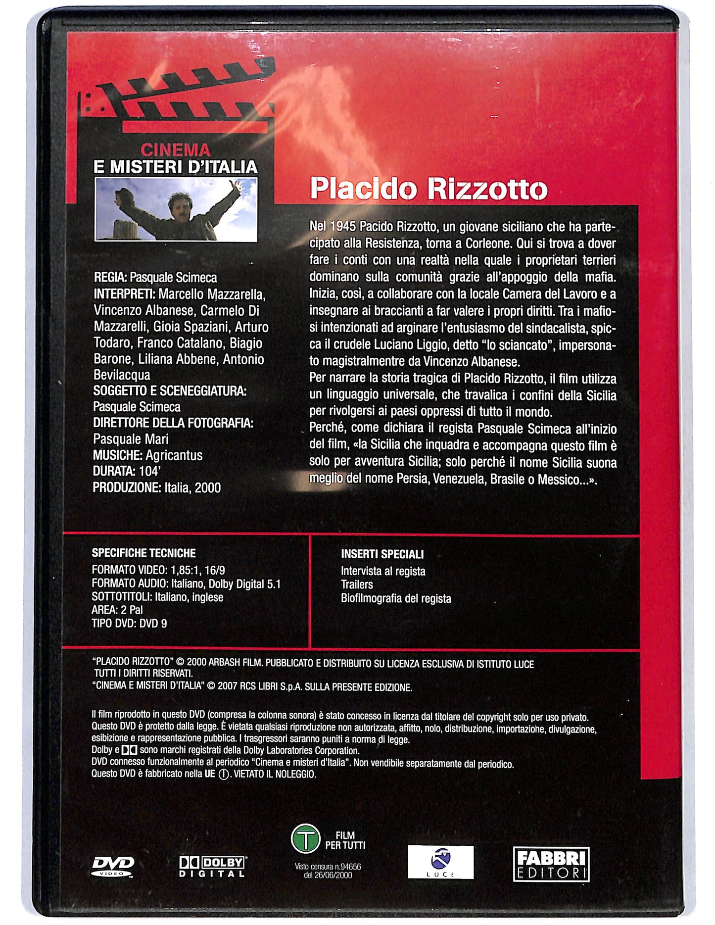 EBOND Placido Rizzotto EDITORIALE DVD D678864