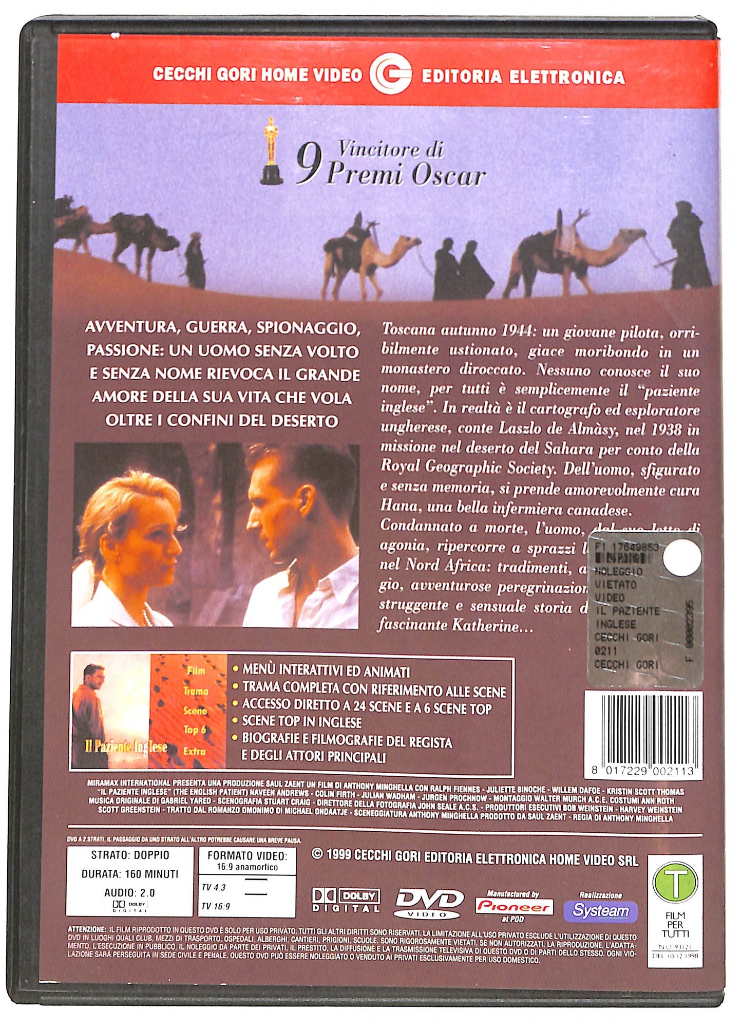 EBOND Il paziente inglese DVD D679664