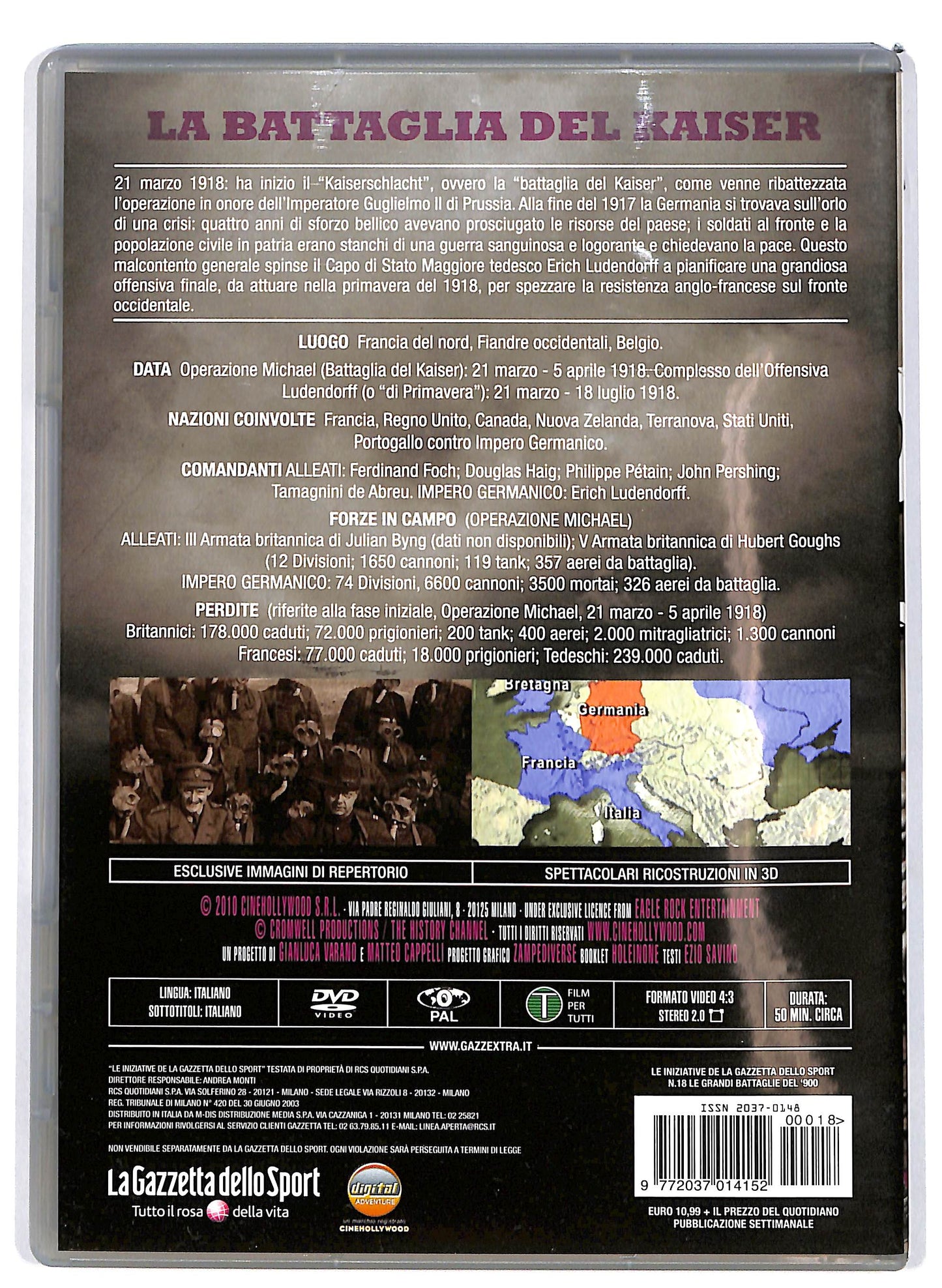 EBOND Le Grandi Battaglie- La Battaglia de Kaiser vol.18 EDITORIALE DVD D680137