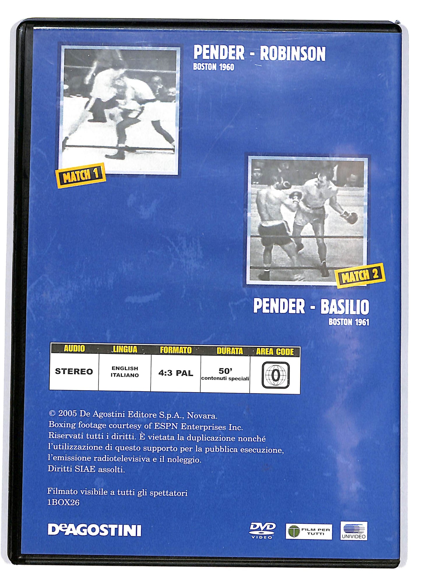 EBOND Boxe - Pender-Robinson1960 Pender-Basilio 1961 EDITORIALE DVD D680149