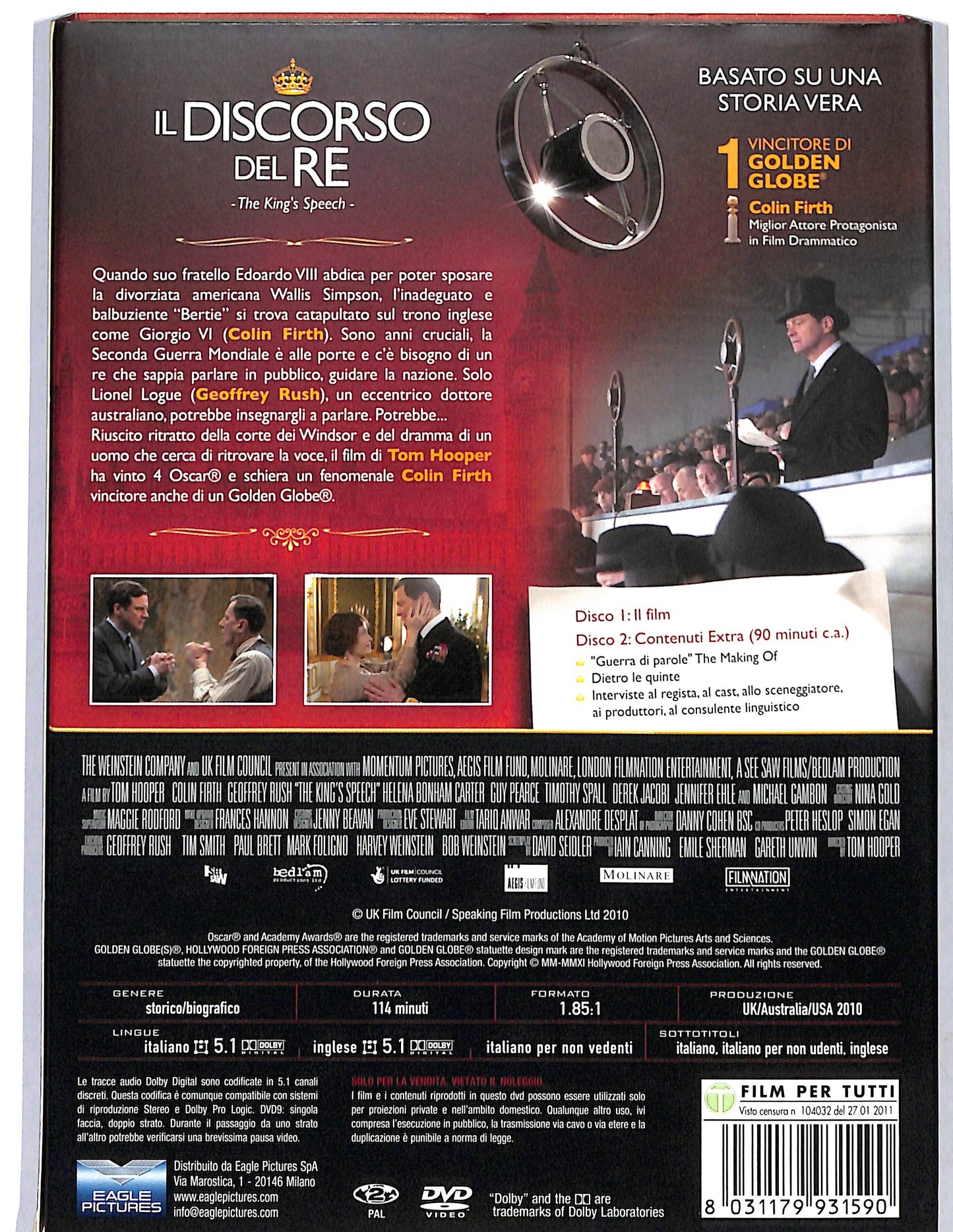 EBOND Il discorso del re slipcase  DVD D682229