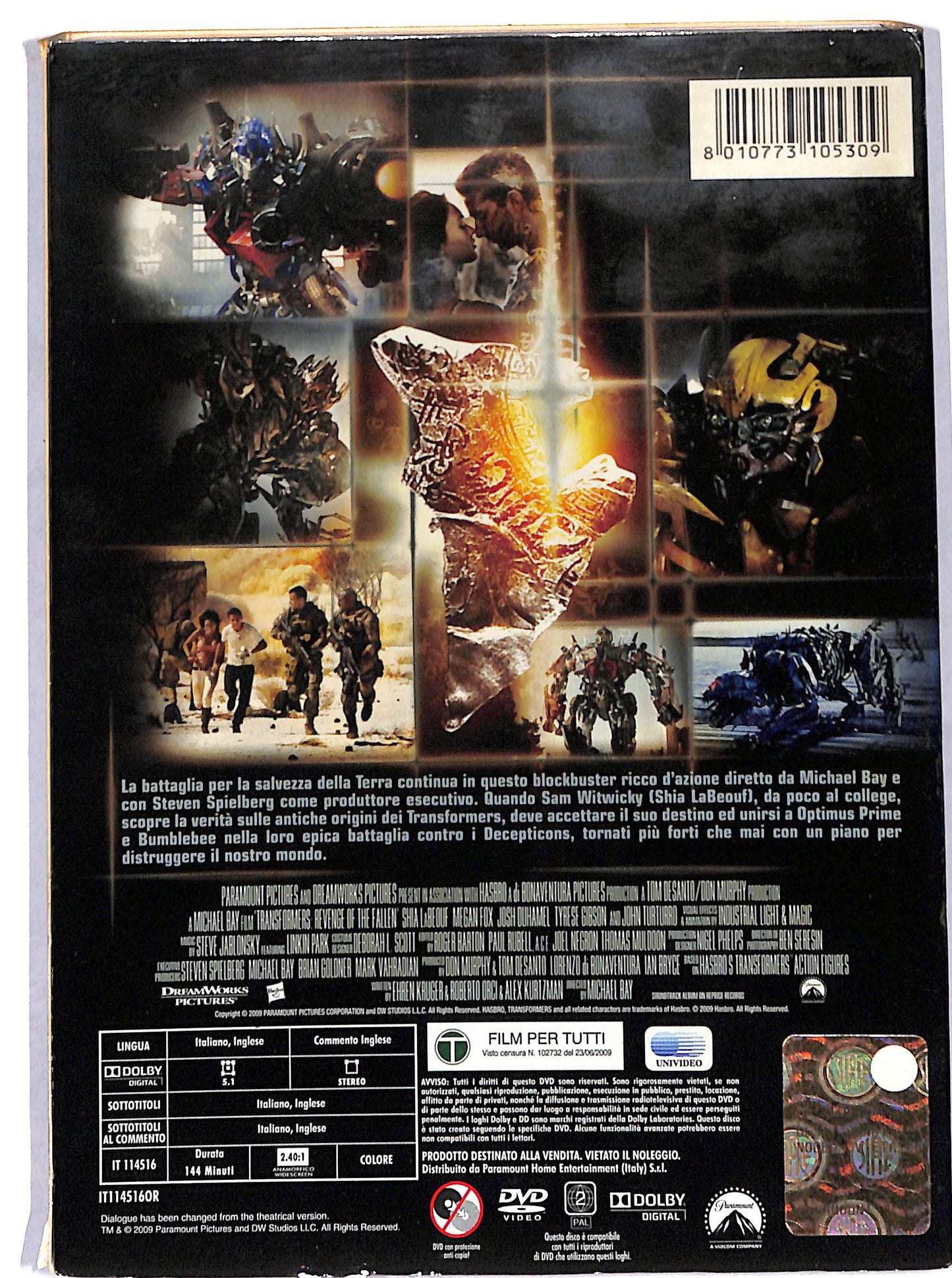 EBOND transformers - la vendetta del caduto  DIGIPACK DVD D683015