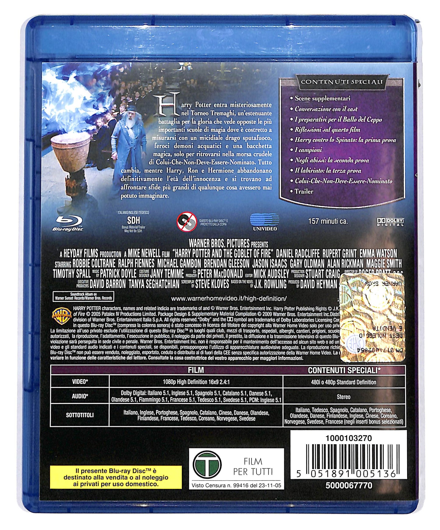 EBOND Harry Potter e il Calice di Fuoco  NOLEGGIO BLURAY D683425