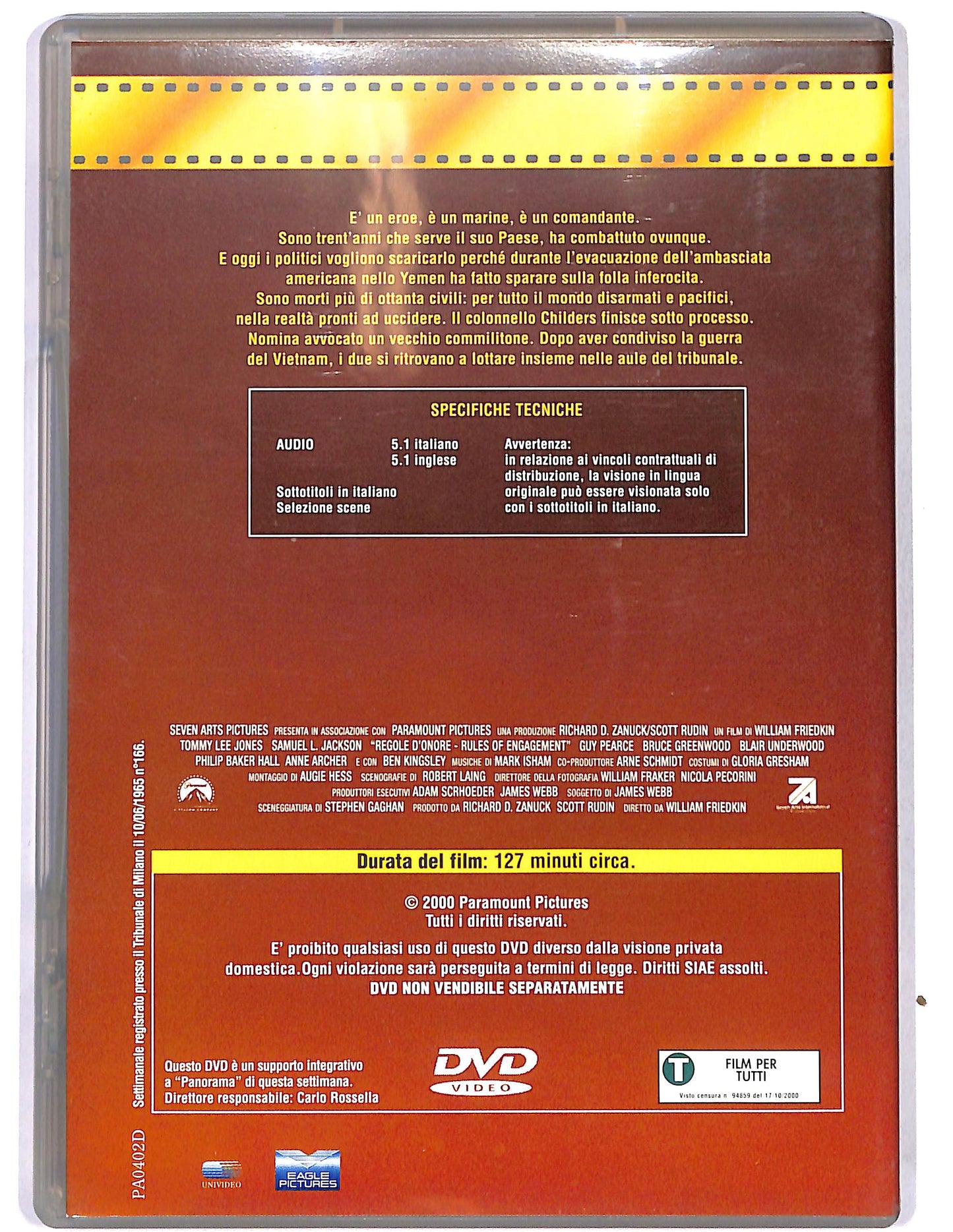 EBOND Regole d'onore EDITORIALE DVD D684511