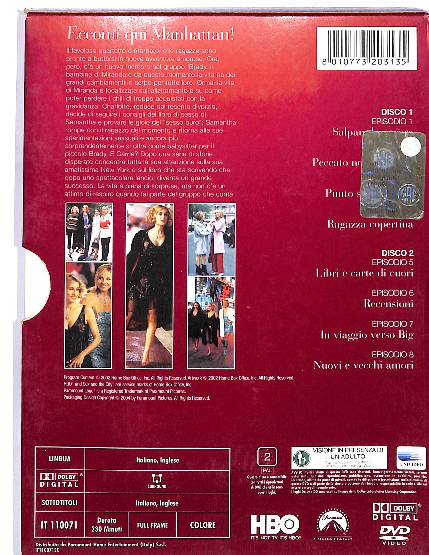 EBOND Sex and the City Stagione 5  DIGIPACK DVD D684516
