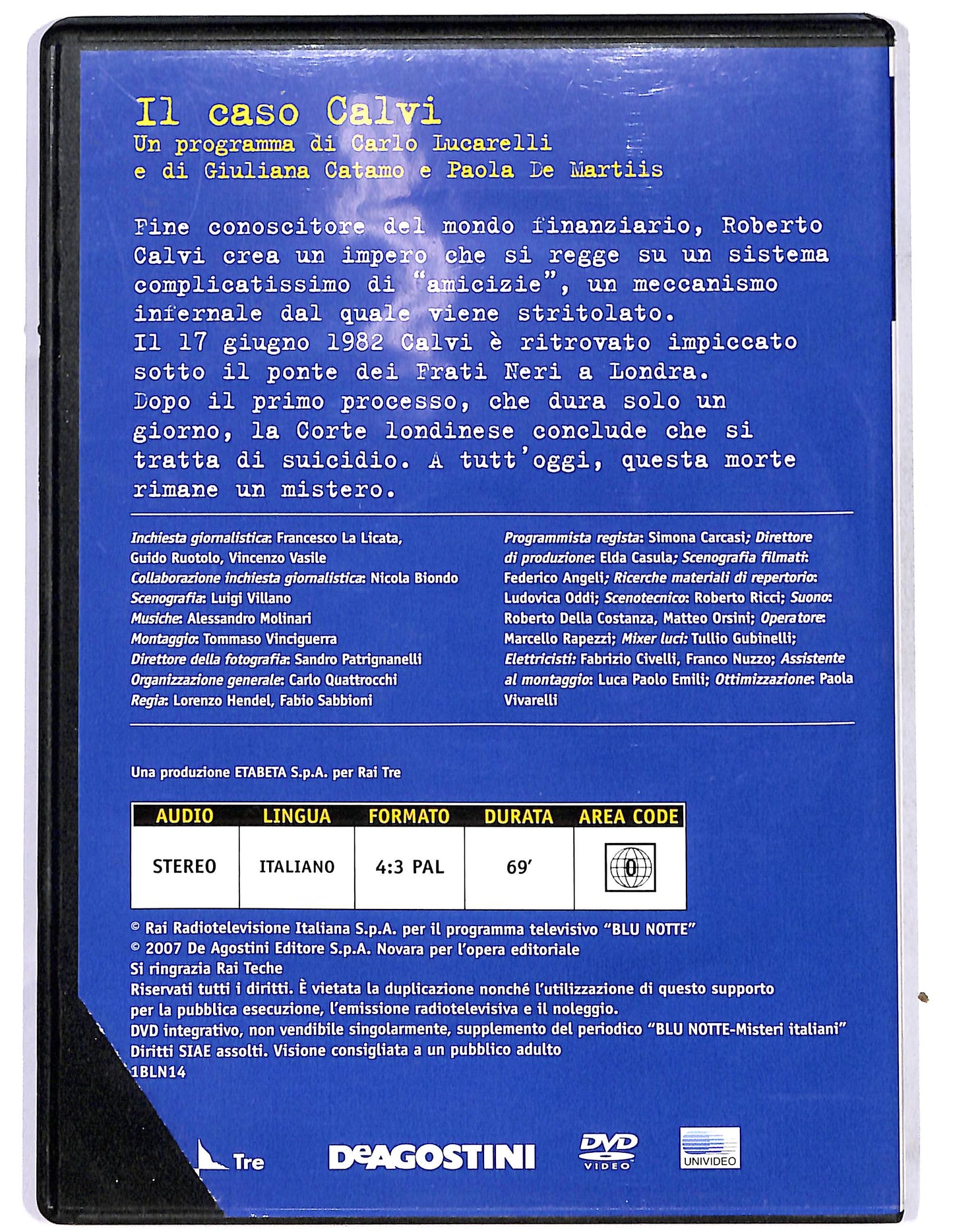 EBOND Il caso Calvi vol.14 EDITORIALE  DVD D684554