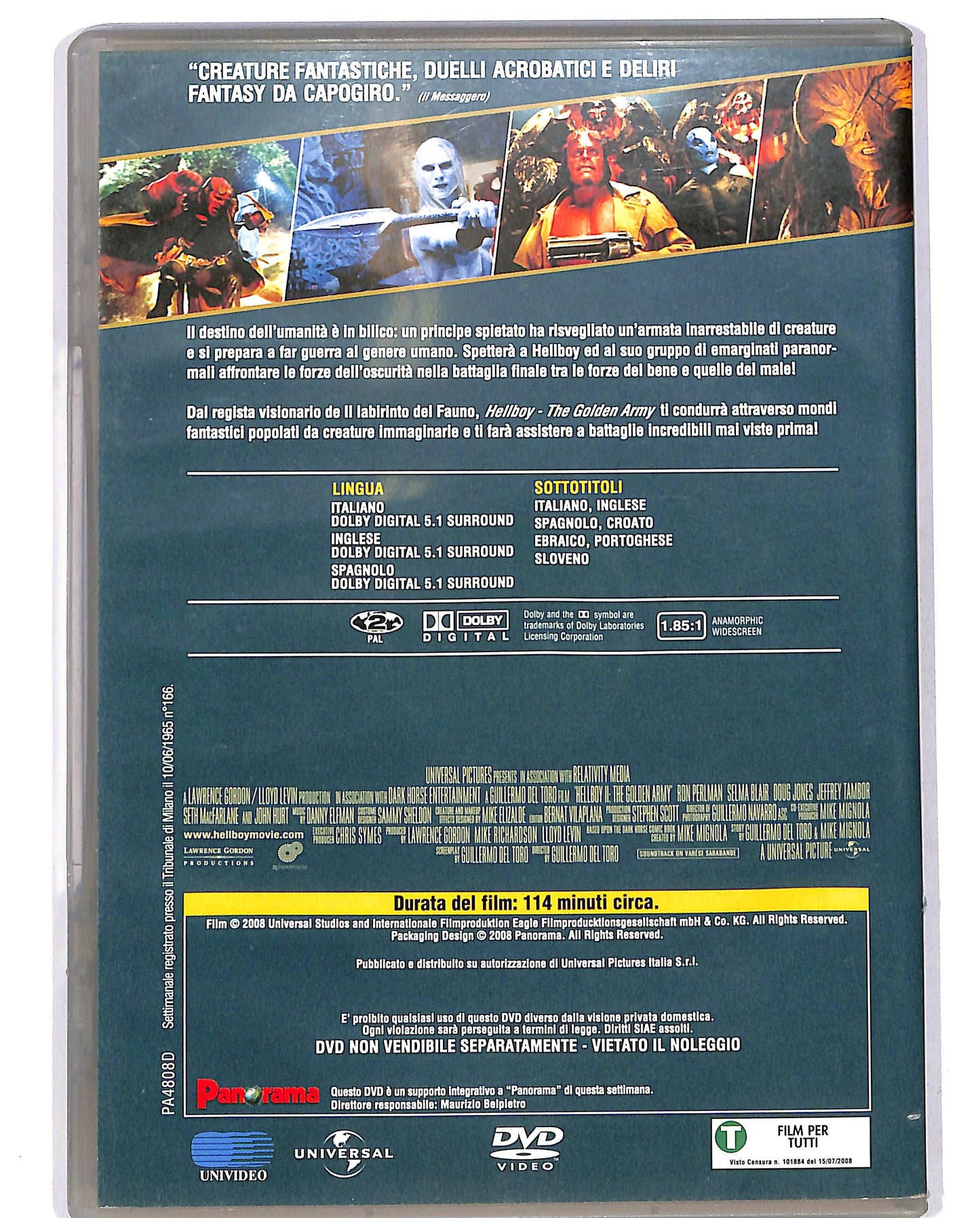 EBOND Hellboy: The Golden Army EDITORIALE DVD D685209