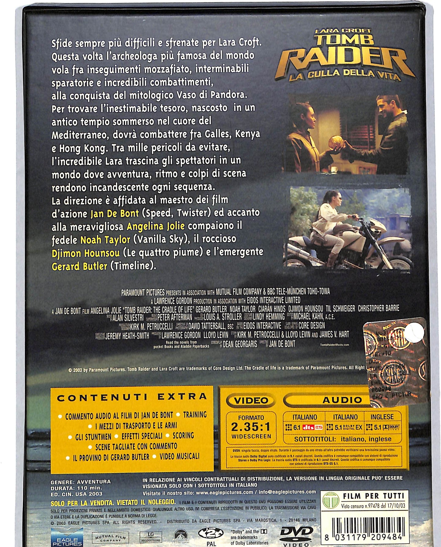 EBOND Tomb Raider - La culla della vita 2 dvd  DIGIPACK DVD D685527