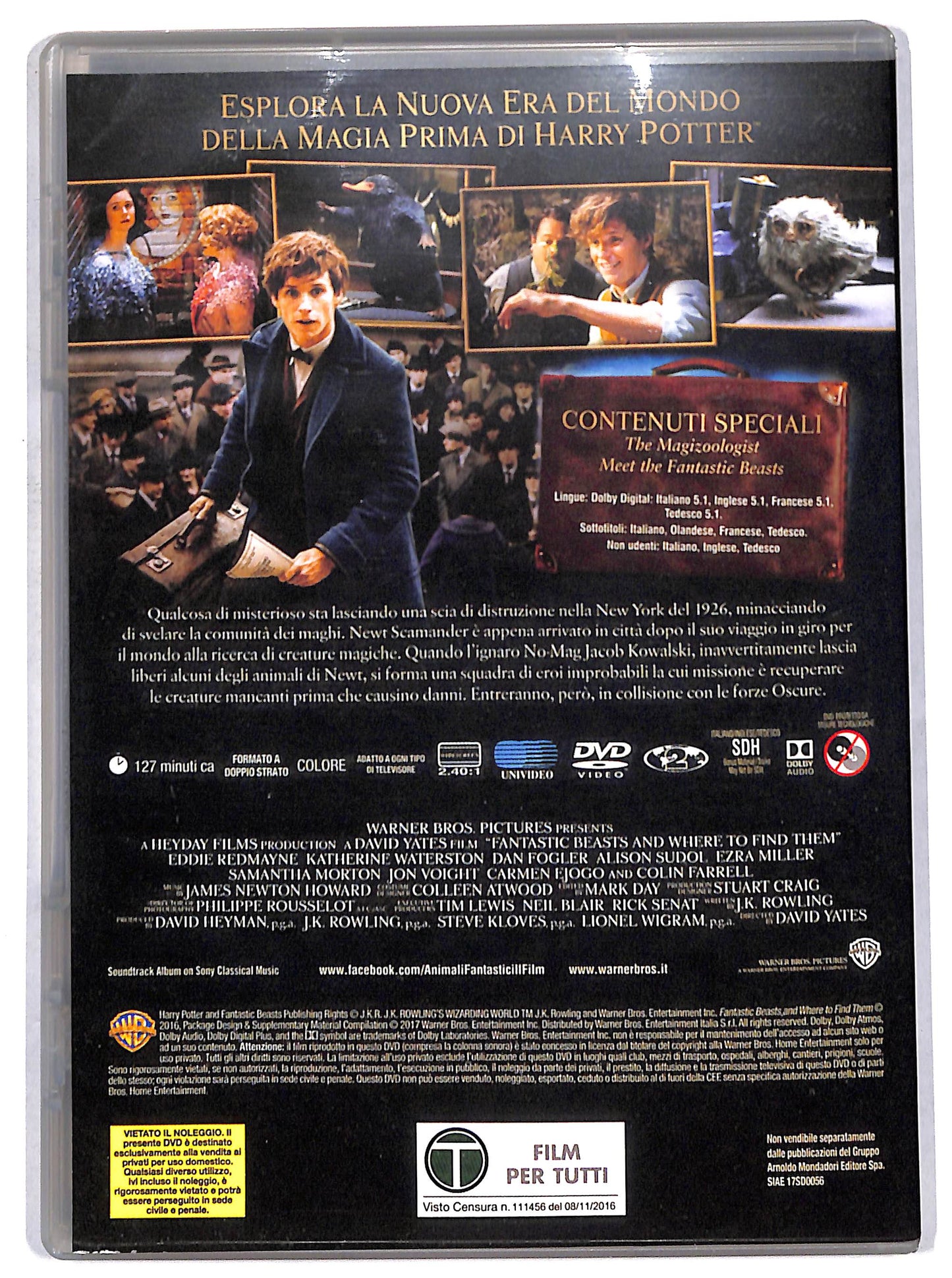 EBOND Animali fantastici e dove trovarli  EDITORIALE DVD D685923