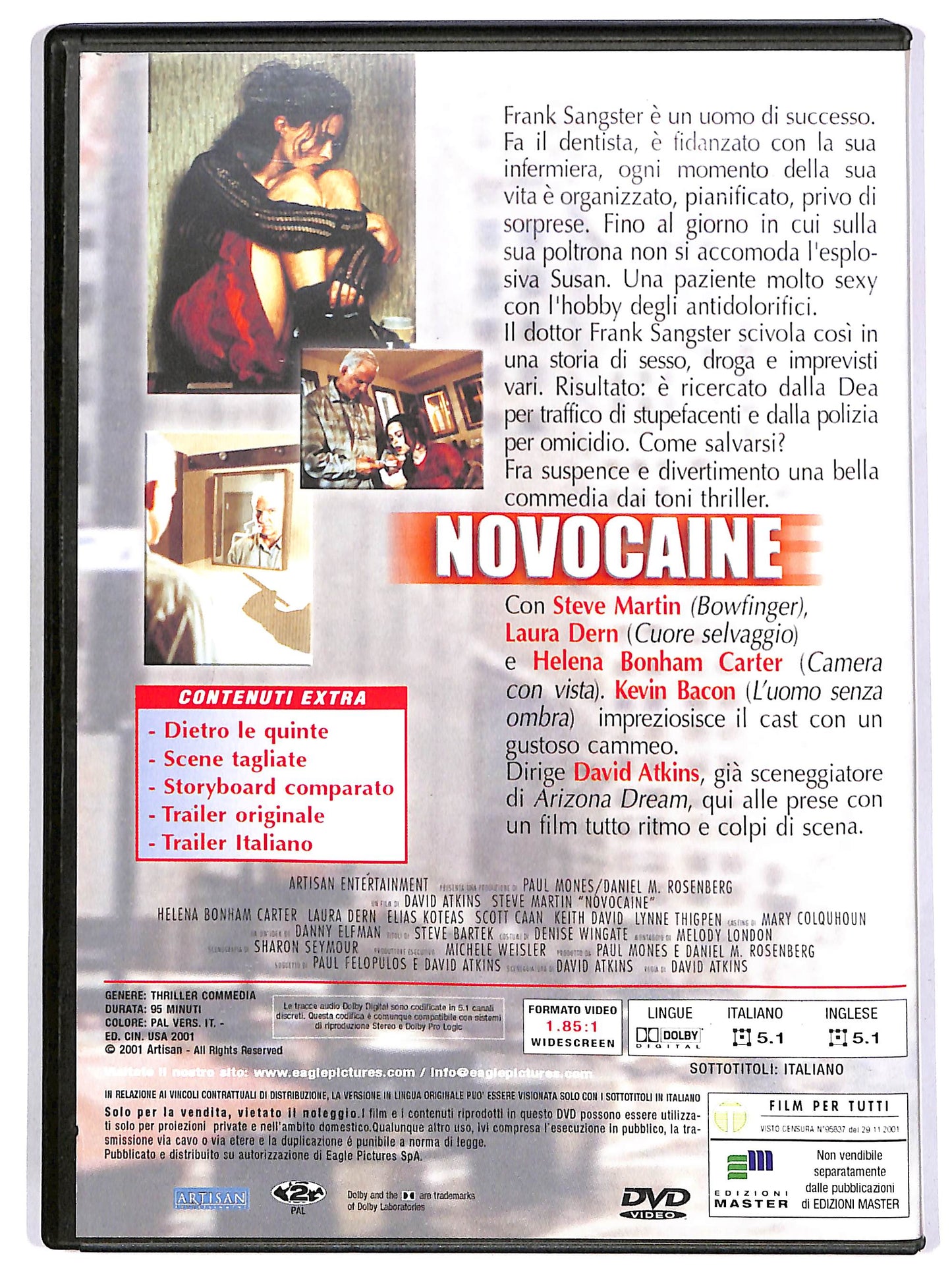EBOND Novocaine EDITORIALE DVD D689060