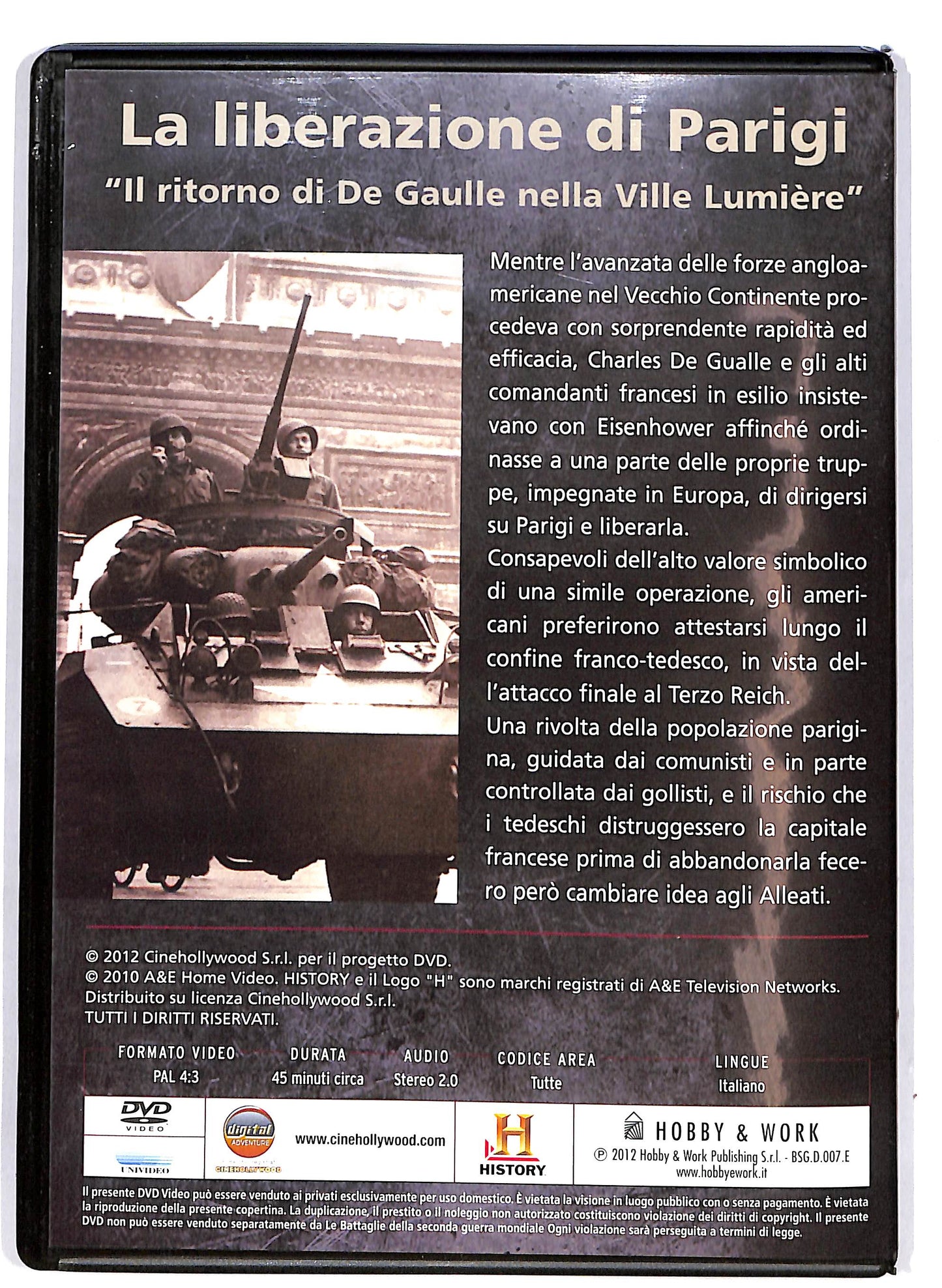 EBOND La liberazione di Parigi  EDITORIALE DVD D689509