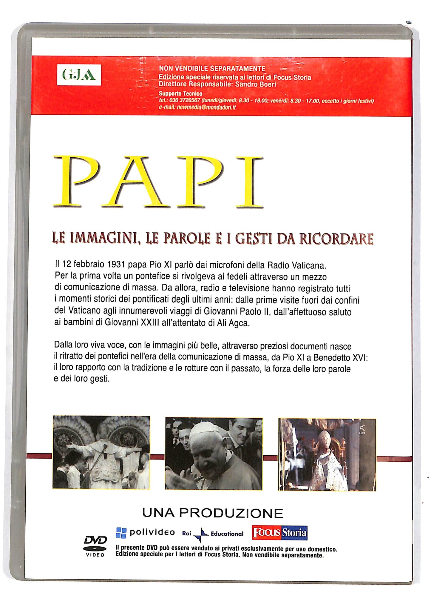 EBOND Papi le immagini le parole e i gesti da ricordare EDITORIALE DVD D689942