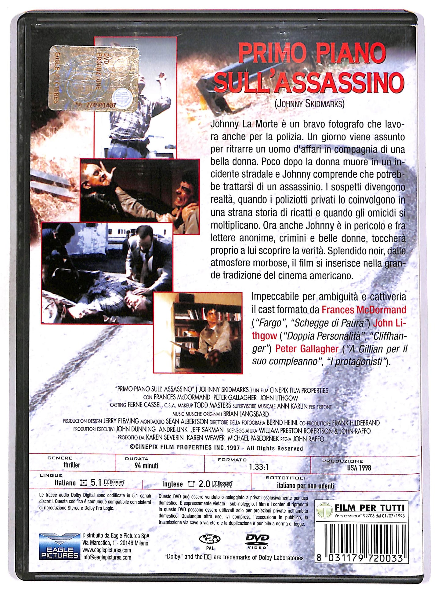 EBOND Primo piano sull'assassino DVD D690925