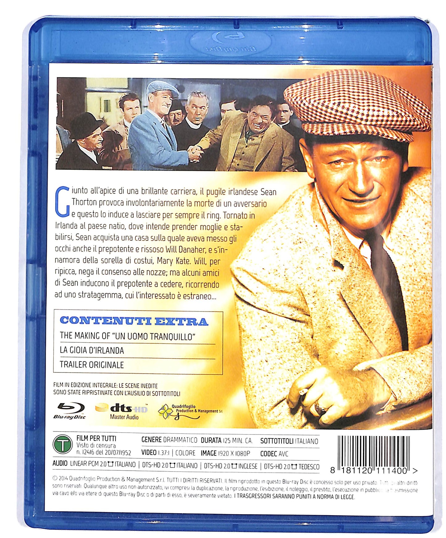 EBOND Un uomo tranquillo BLURAY BLURAY D691753