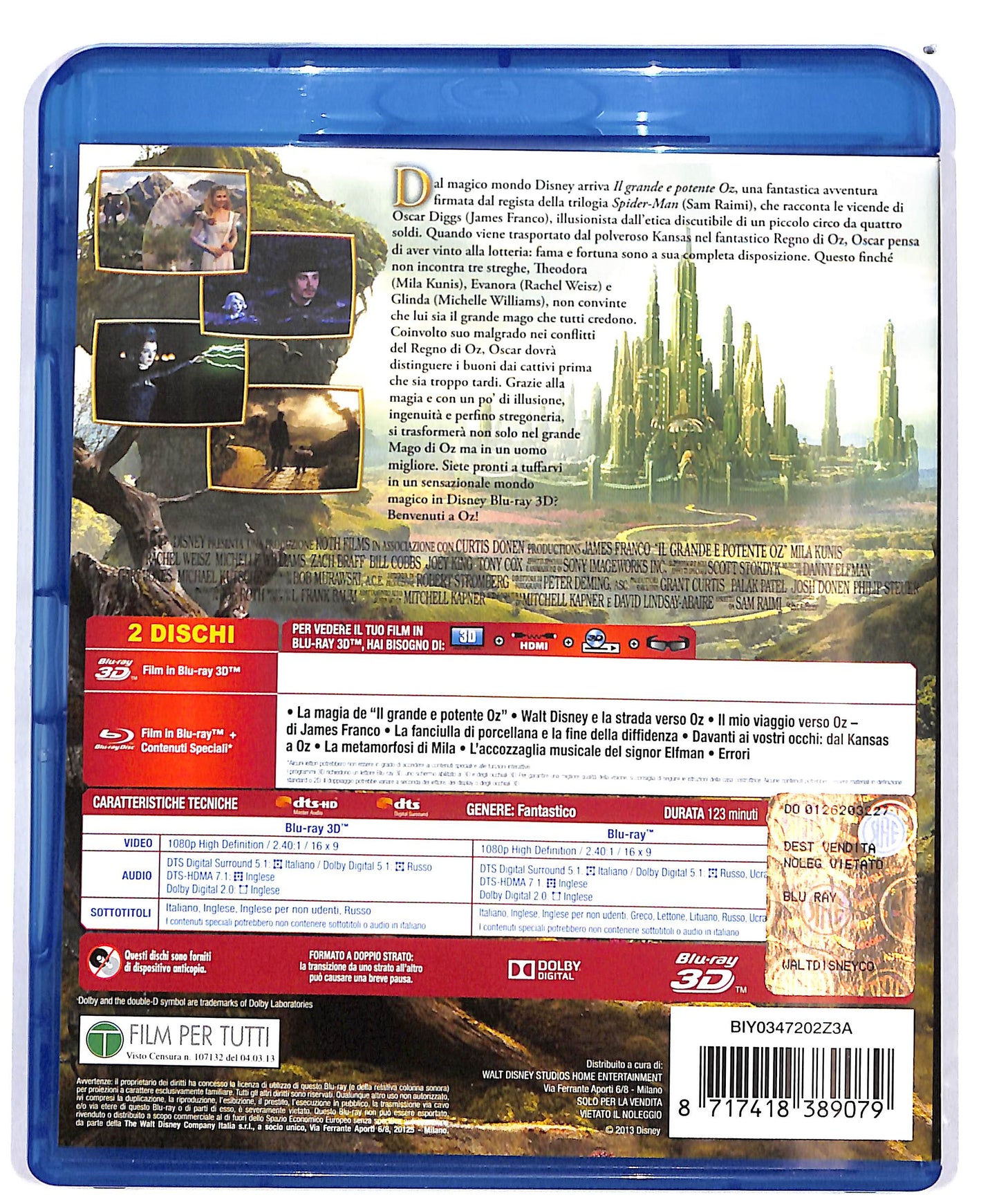 EBOND Il Grande e Potente Oz BLURAY 3D + BLURAY D692003