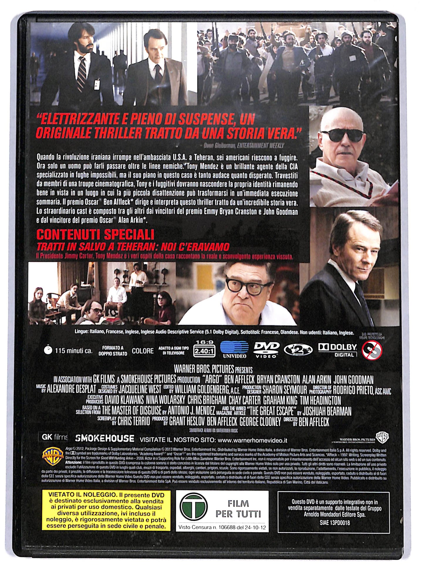 EBOND Argo  EDITORIALE DVD D692650