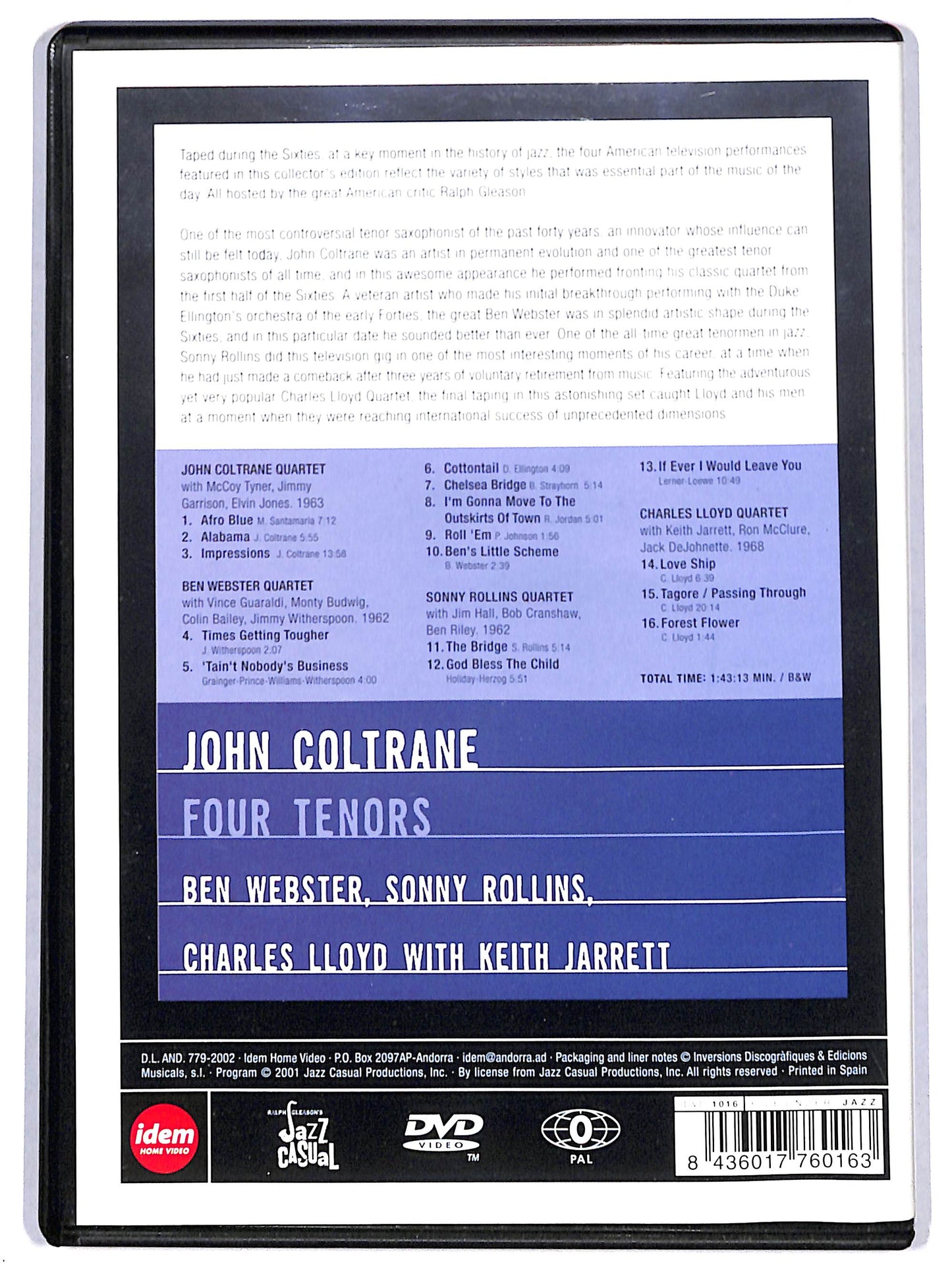 EBOND John Coltrane - Four tenors DVD D692662